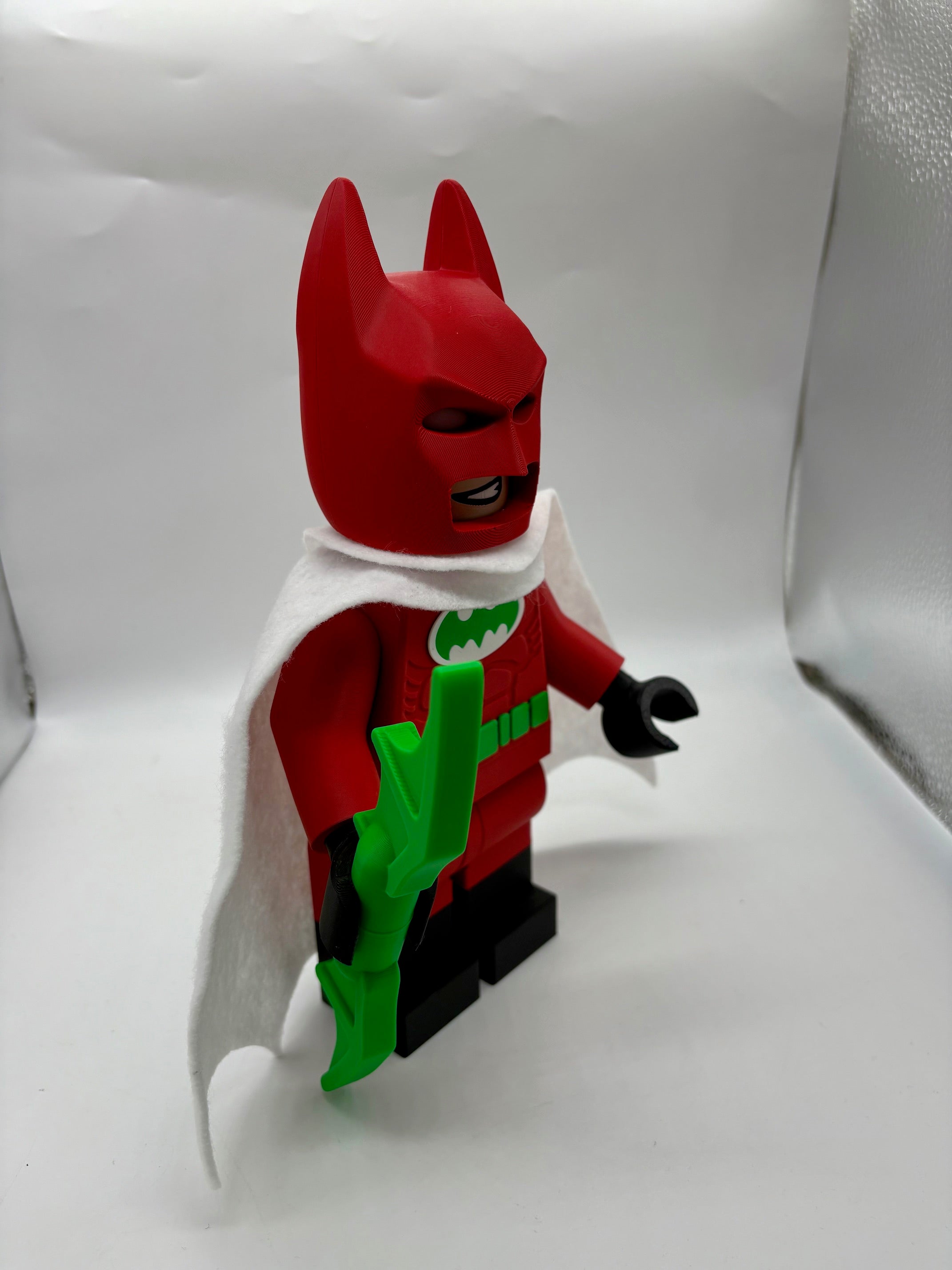 3D Printed DC Batman - Christmas Version Large Scale 8.5"- 9.5" Minifigure