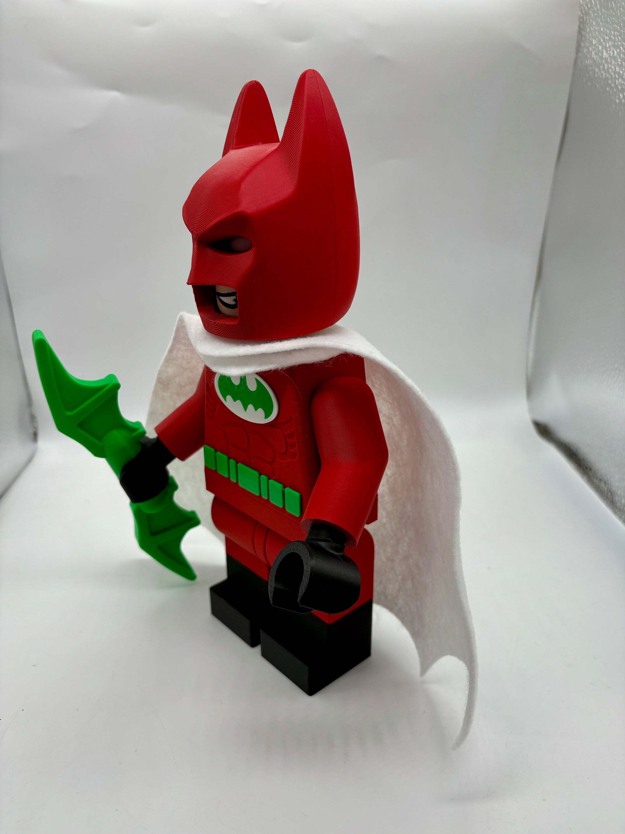 3D Printed DC Batman - Christmas Version Large Scale 8.5"- 9.5" Minifigure