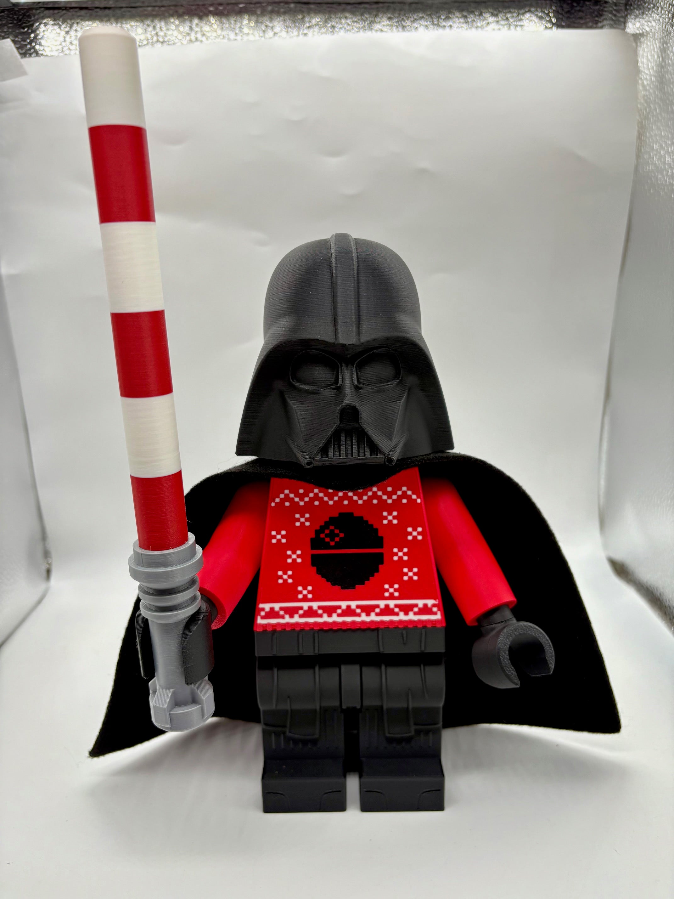 3D Printed Star Wars Darth Vader - Holiday Sweater Version - Large Scale 8.5"- 9.5" Minifigure