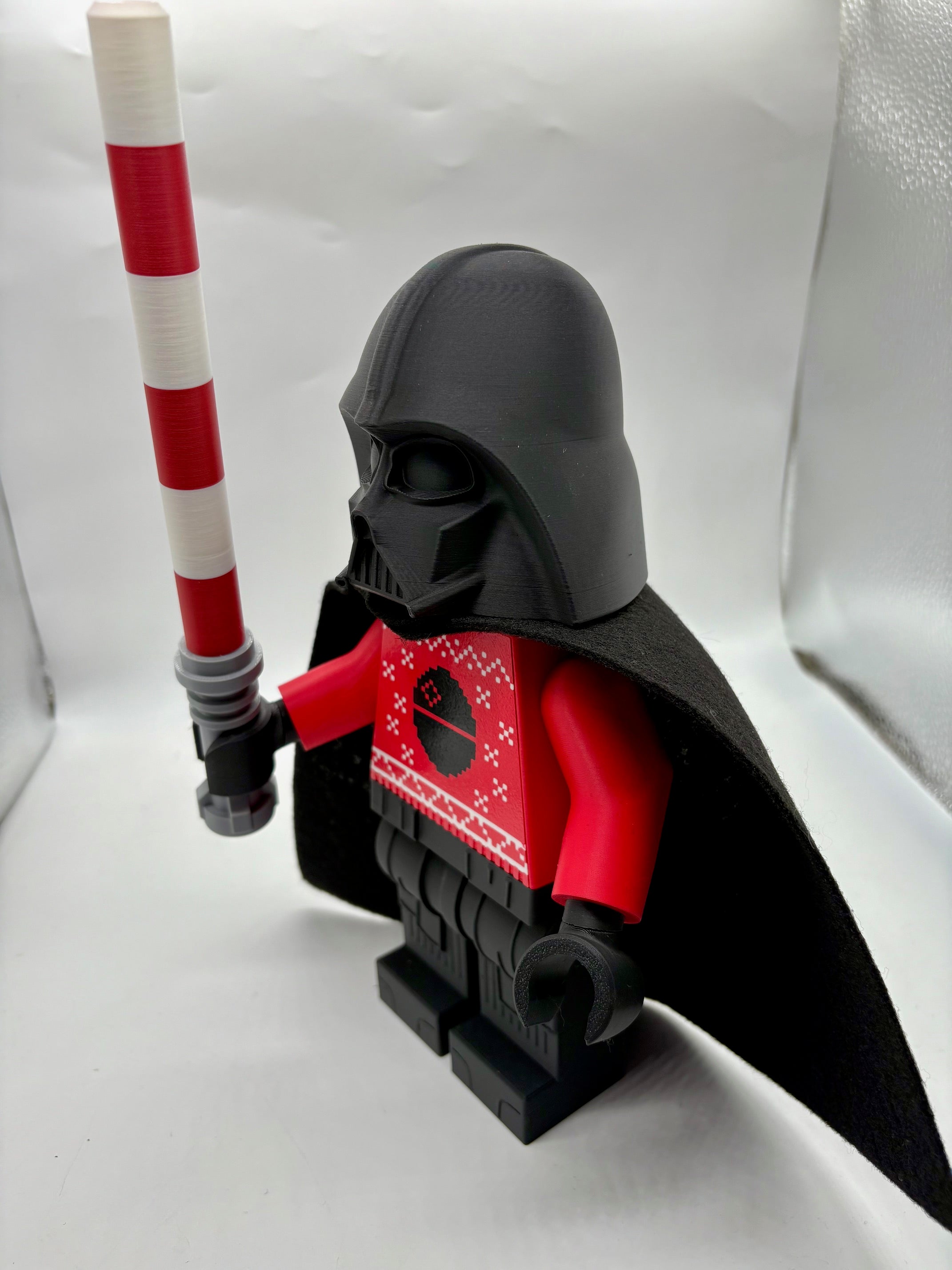 3D Printed Star Wars Darth Vader - Holiday Sweater Version - Large Scale 8.5"- 9.5" Minifigure