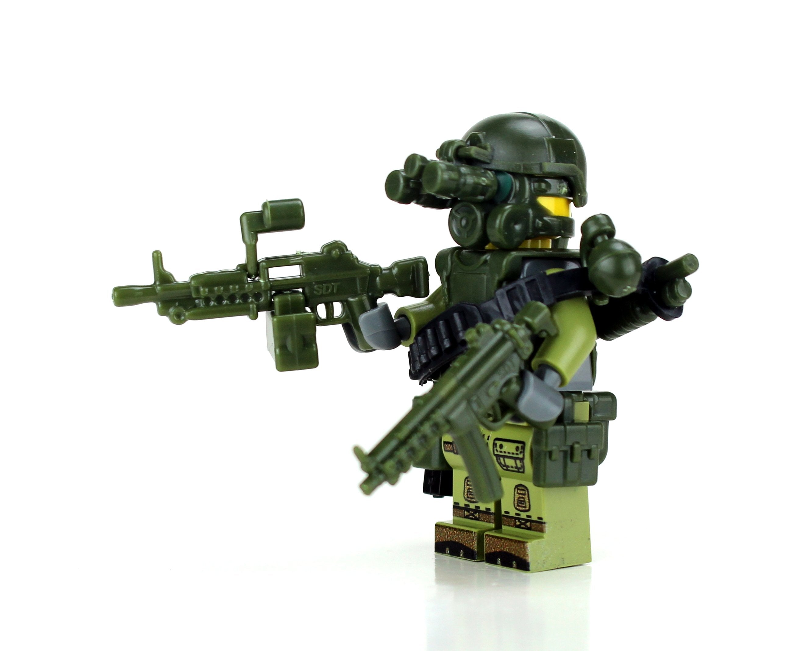 Battle Bricks Special Forces Green Commando Minifigure New