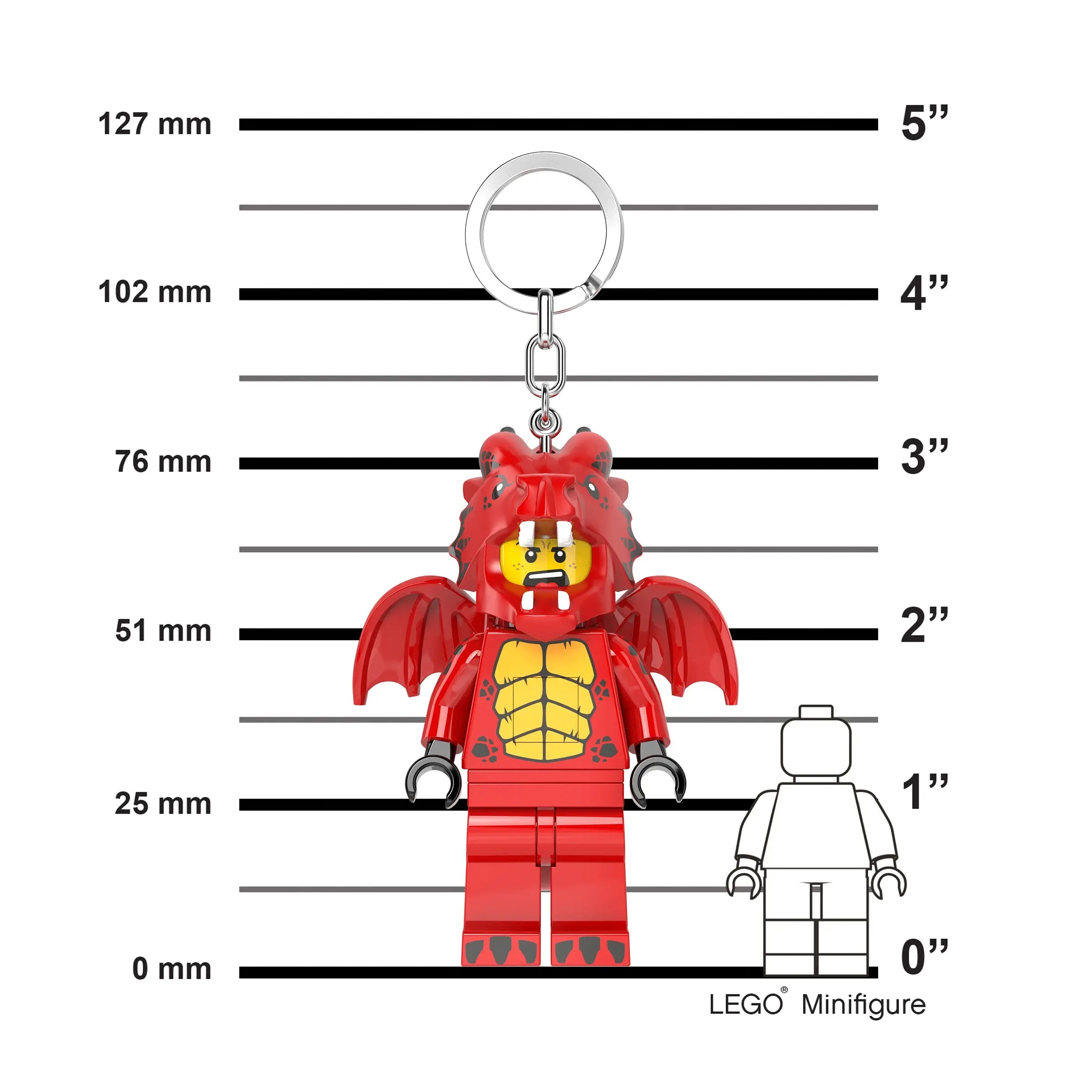 LEGO® Large 3 Inch Tall Figure Keychain Light - Dragon Suit Guy (KE196H)