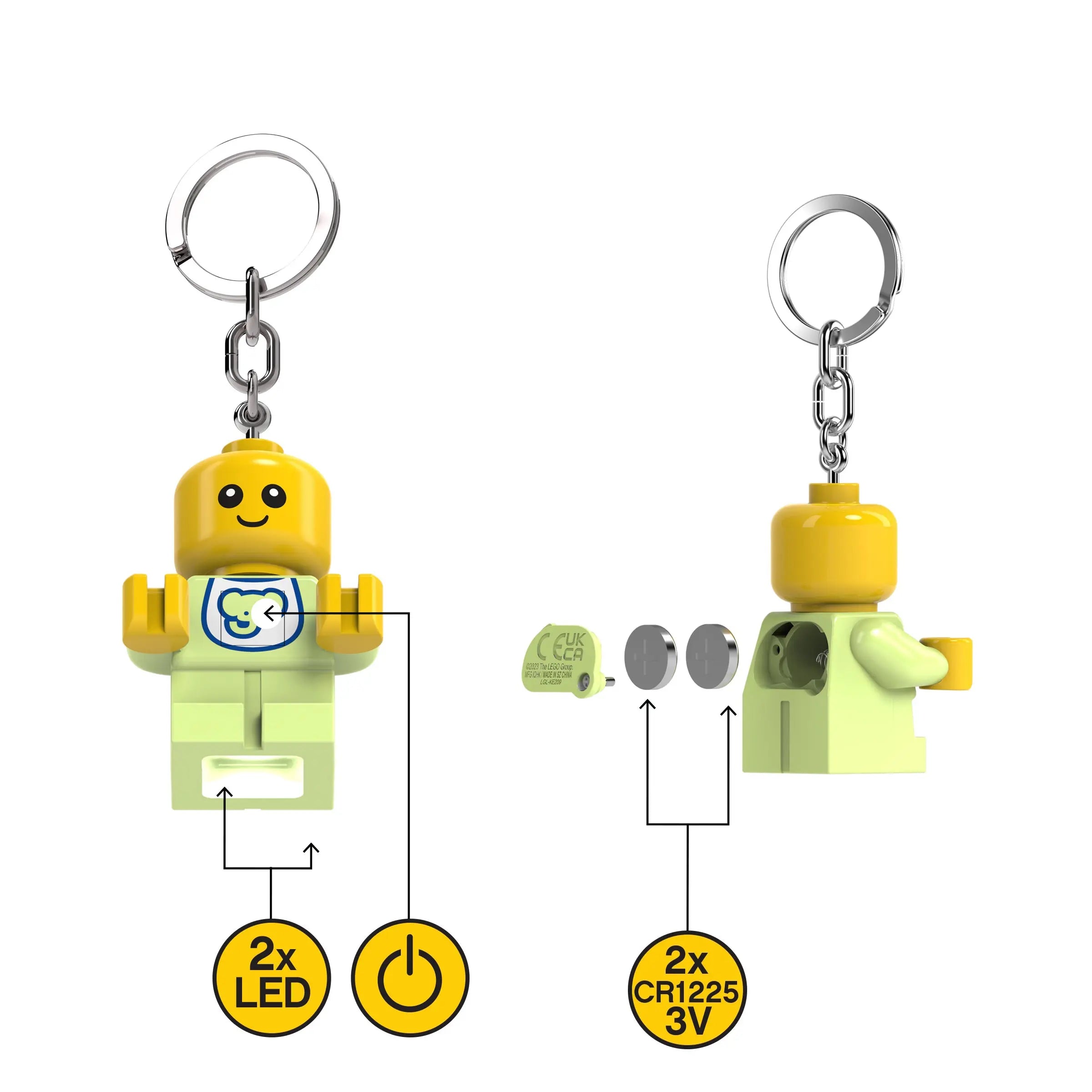 LEGO® Large 3 Inch Tall Figure Keychain Light - Baby (KE209H)