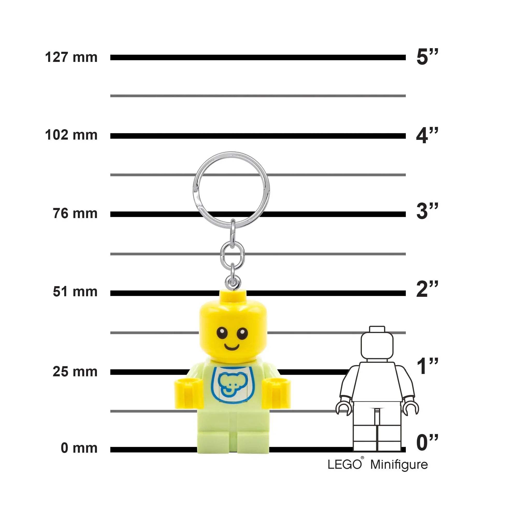 LEGO® Large 3 Inch Tall Figure Keychain Light - Baby (KE209H)