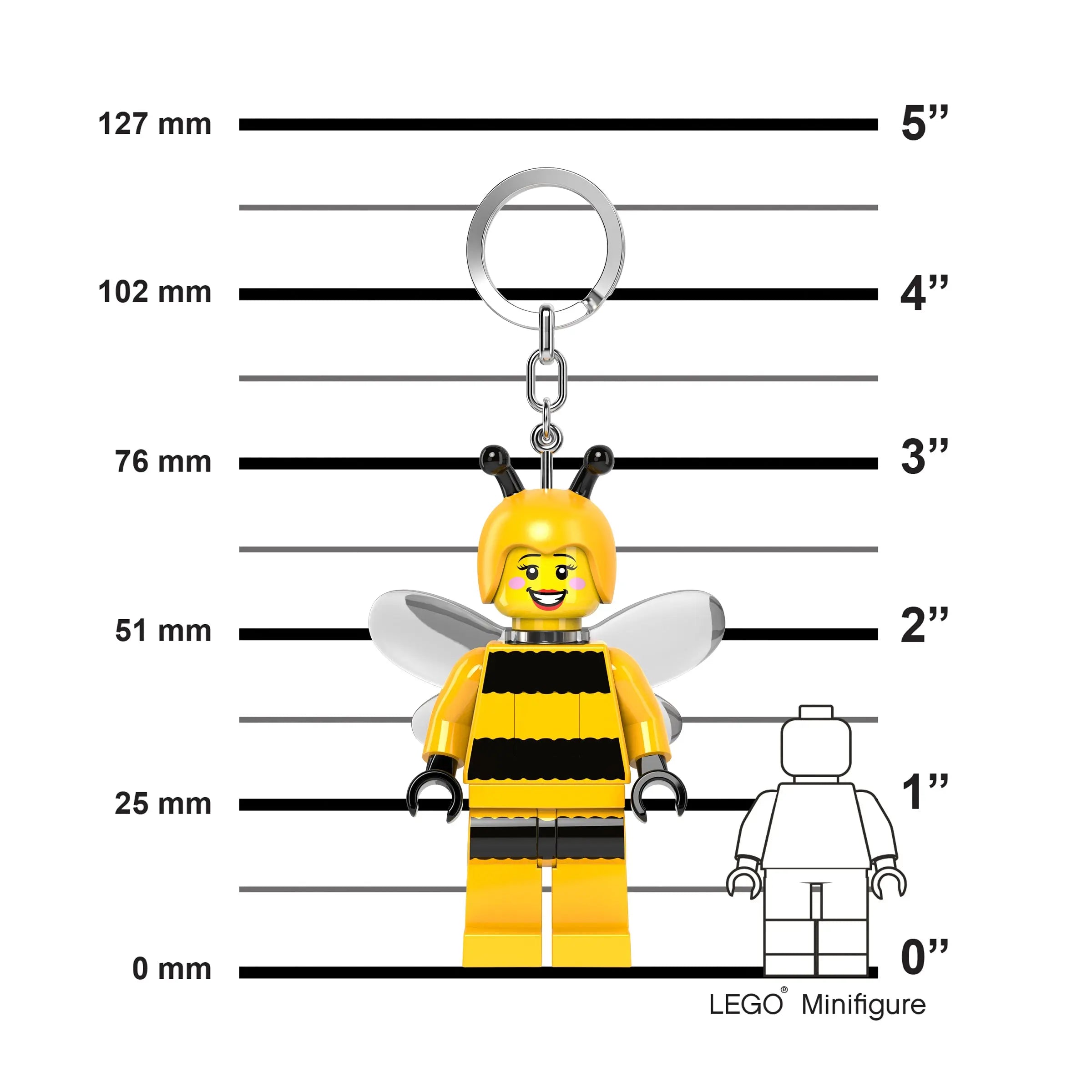 LEGO® Large 3 Inch Tall Figure Keychain Light - Light Bumble (KE211H)