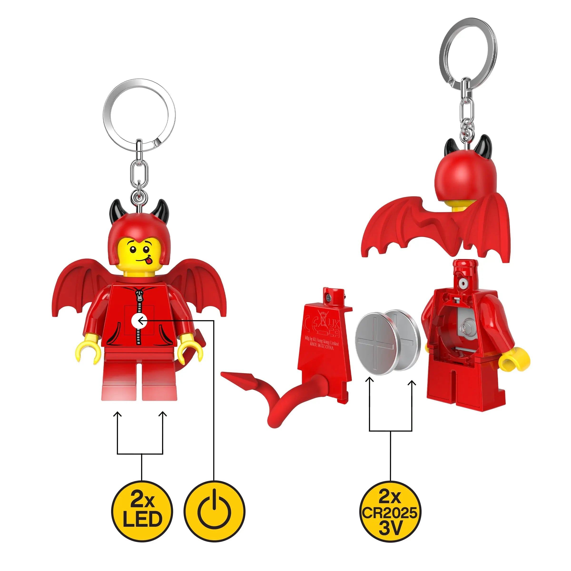 LEGO® Large 3 Inch Tall Figure Keychain Light - Cute Little Devil (KE215H)