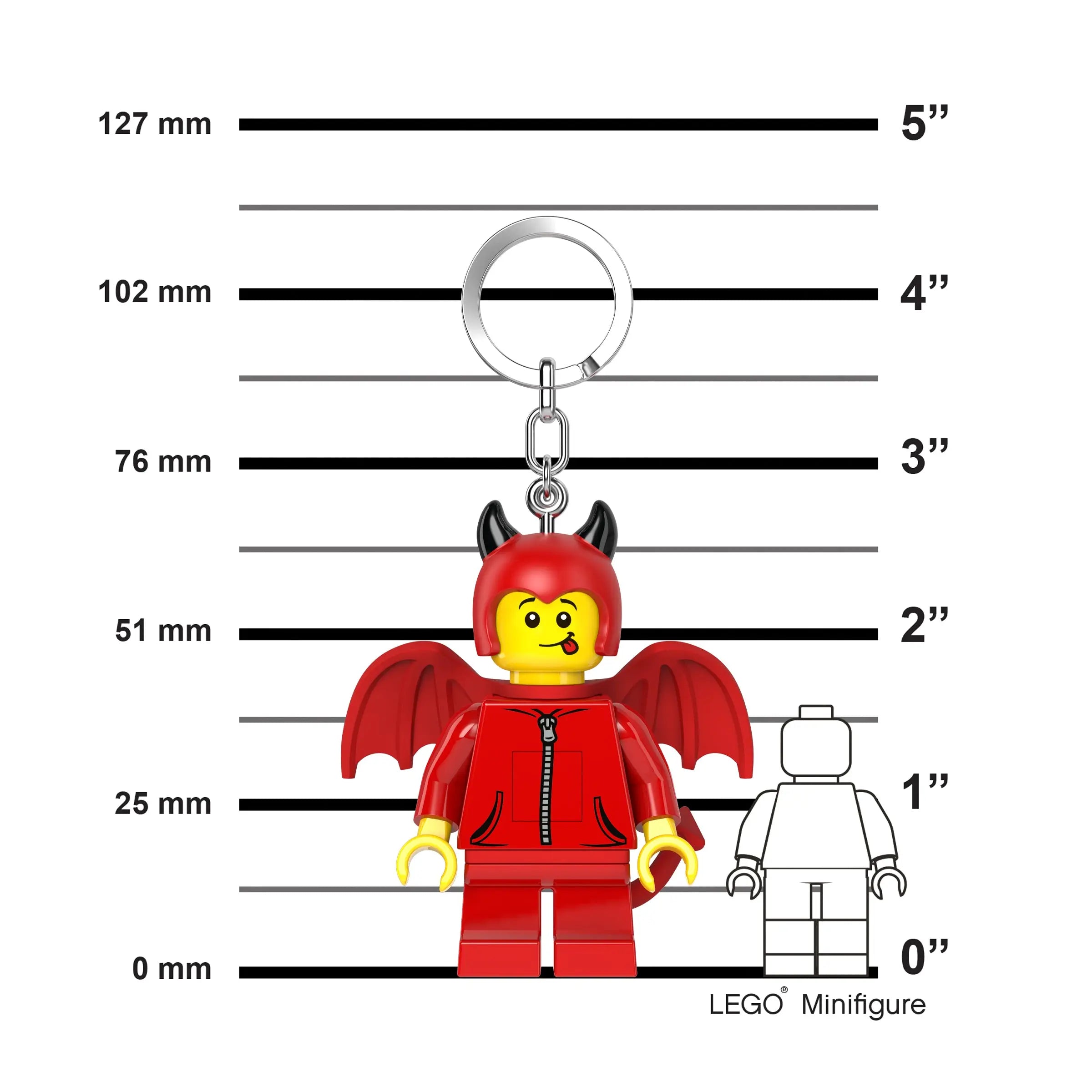 LEGO® Large 3 Inch Tall Figure Keychain Light - Cute Little Devil (KE215H)
