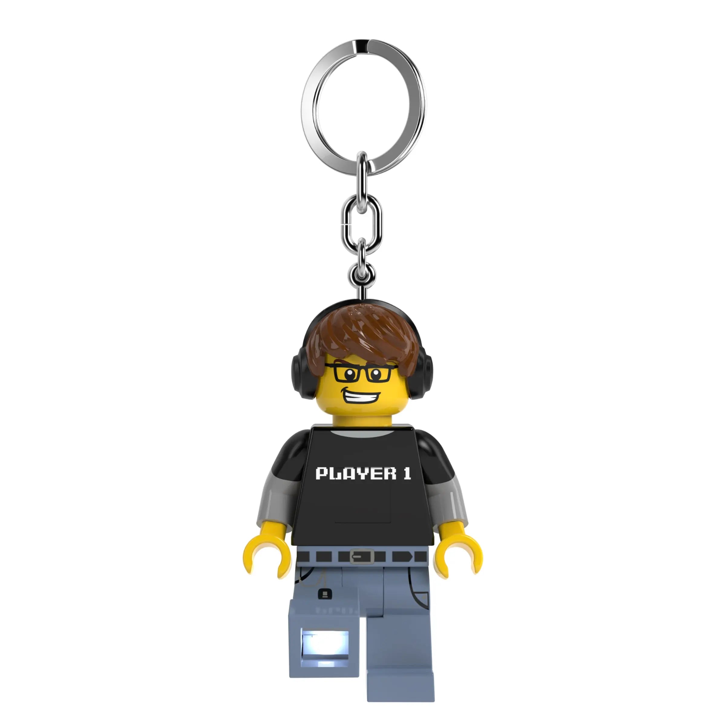 LEGO® Large 3 Inch Tall Figure Keychain Light - Video Game Guy (KE217H)
