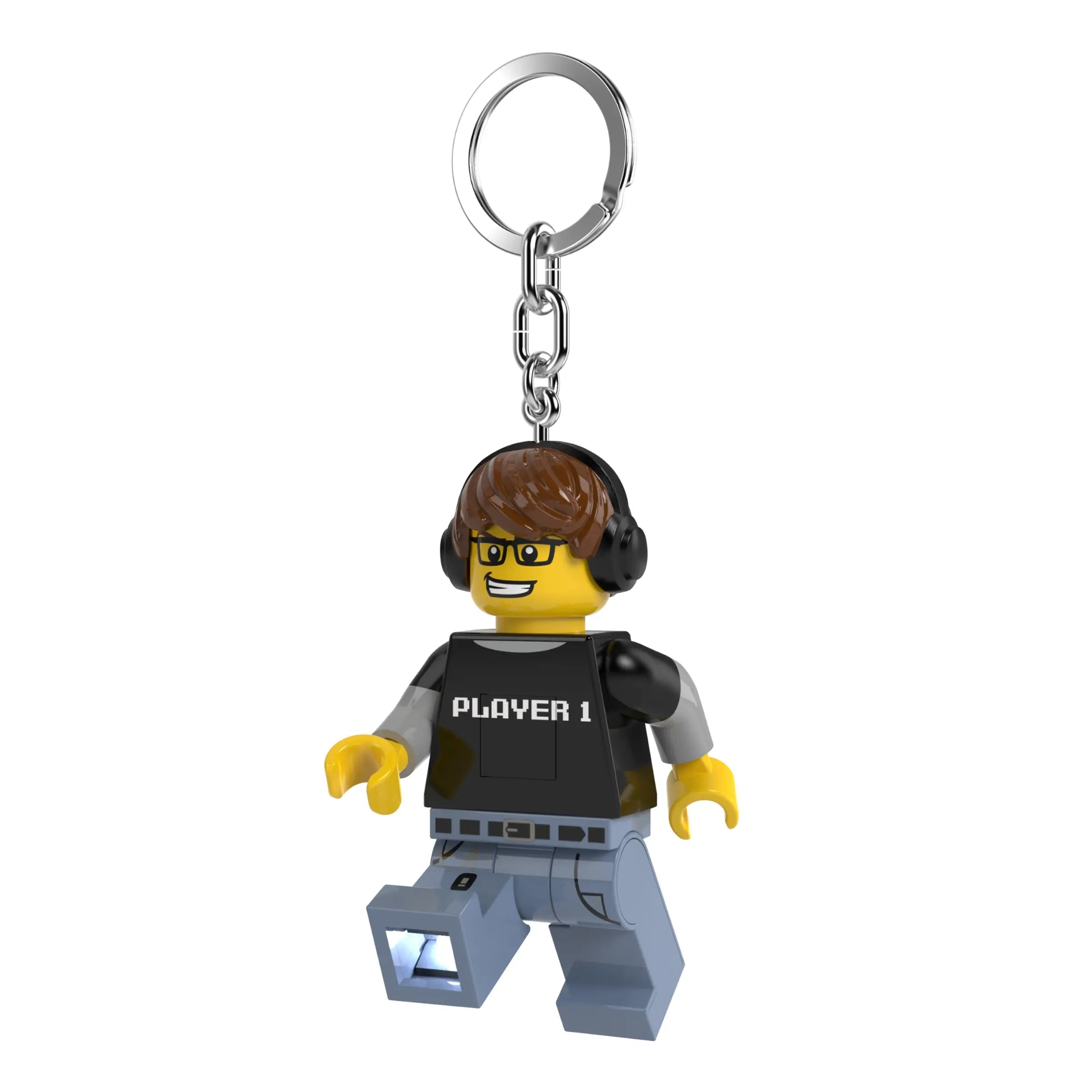 LEGO® Large 3 Inch Tall Figure Keychain Light - Video Game Guy (KE217H)
