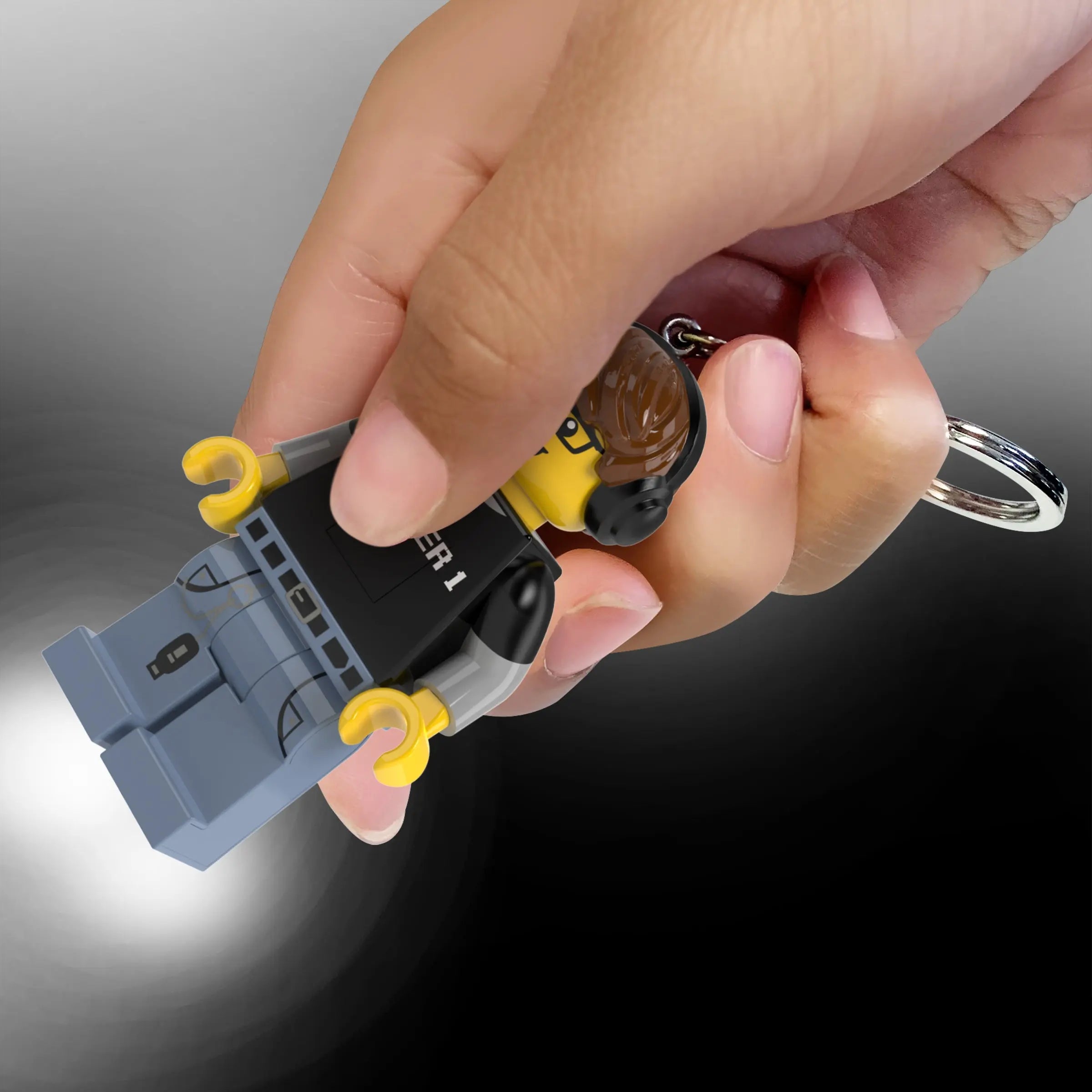 LEGO® Large 3 Inch Tall Figure Keychain Light - Video Game Guy (KE217H)