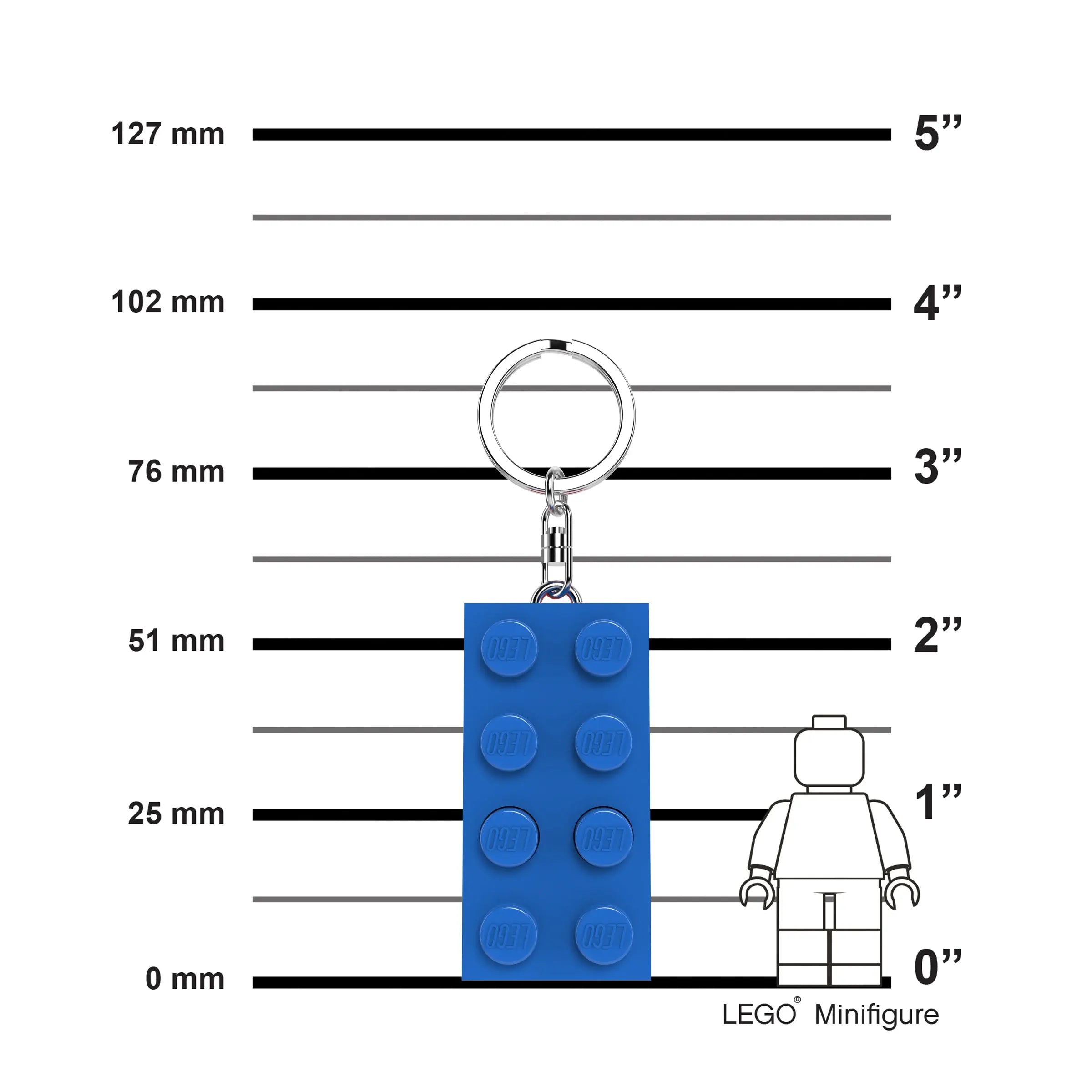 LEGO® 2x4 Brick Keychain Light - Blue (KE234HB)
