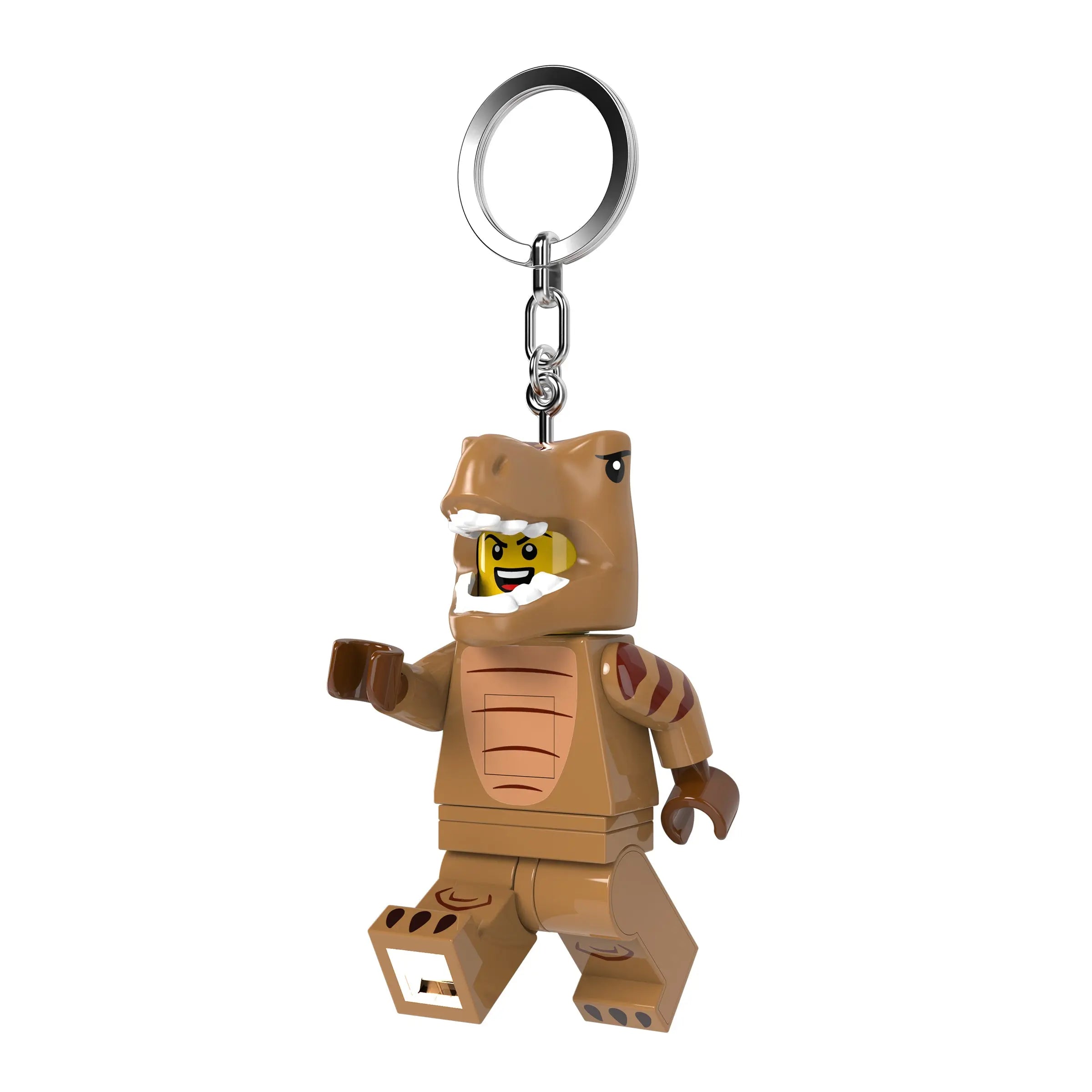 LEGO® Large 3 Inch Tall Figure Keychain Light - T-Rex Costume Fan (KE237H)