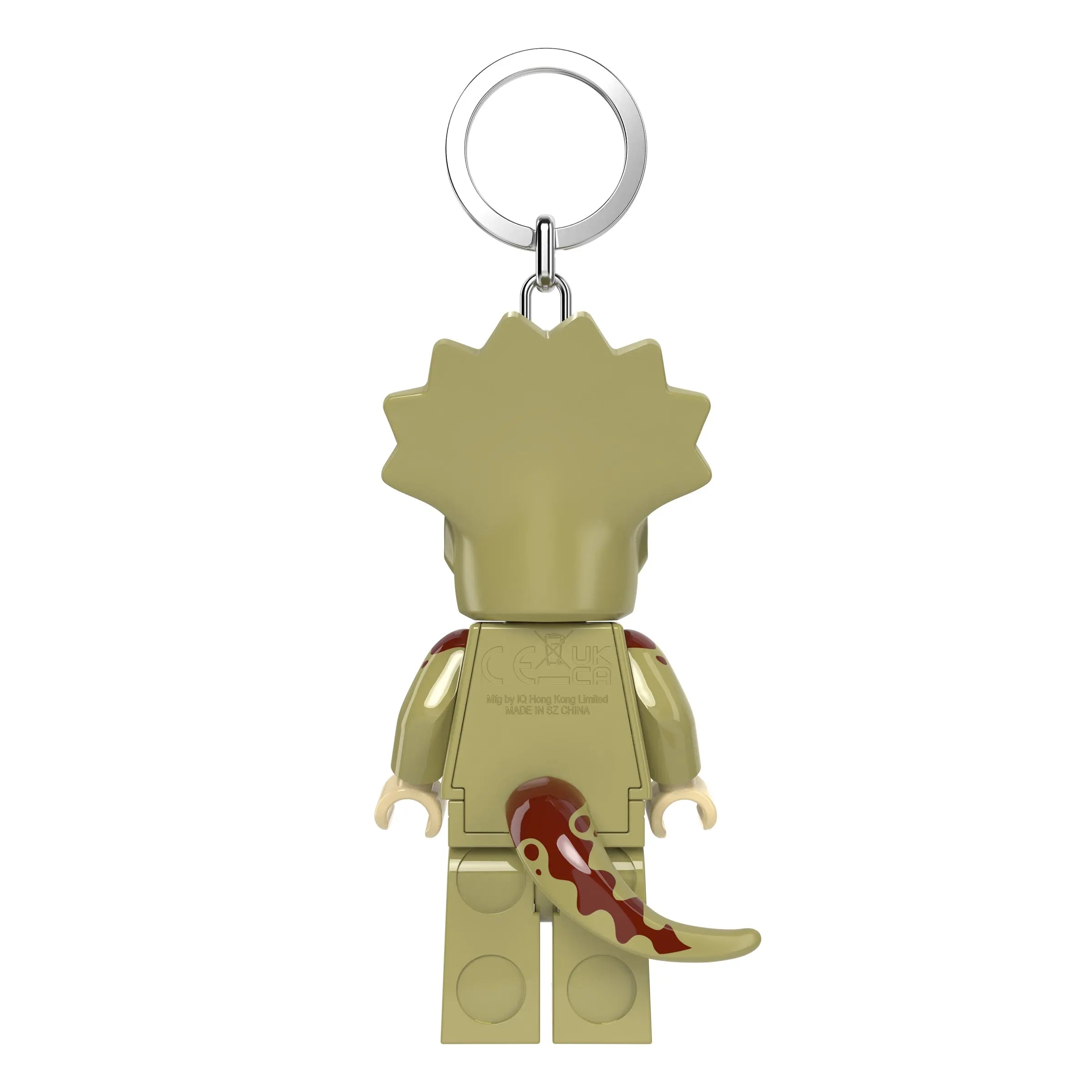 LEGO® Large 3 Inch Tall Figure Keychain Light - Triceratops Costume Fan (KE238H)