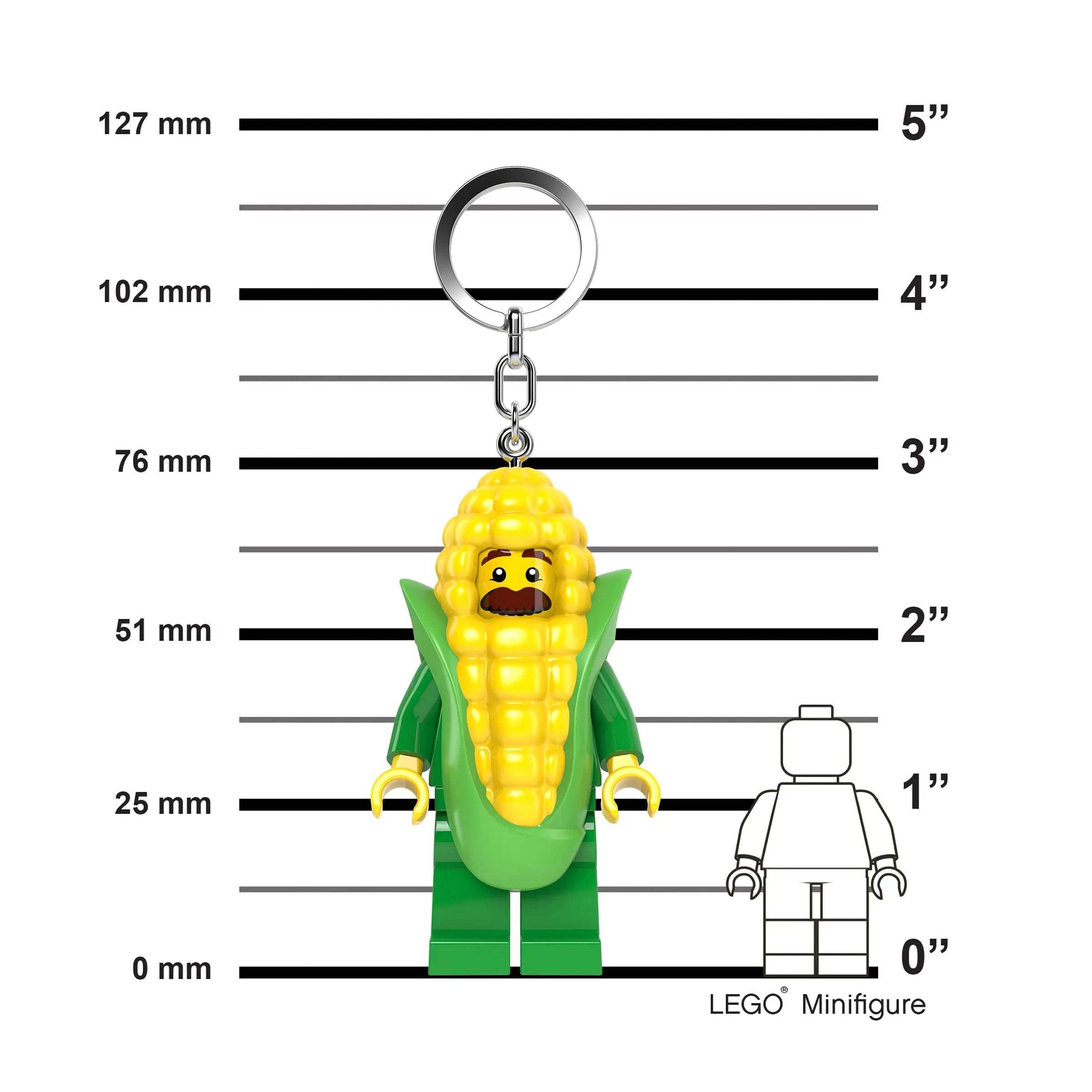 LEGO® Large 3 Inch Tall Figure Keychain Light - Corn Cob Guy (KE242H)