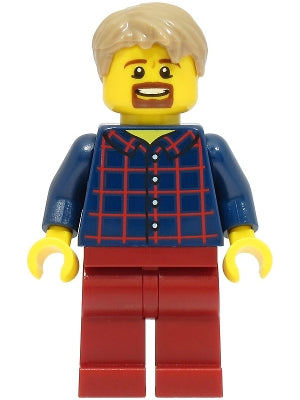 LEGO® Minifigure LEGOLAND Parks LLP003a LEGOLAND Park Male Dark Blue Plaid Butto