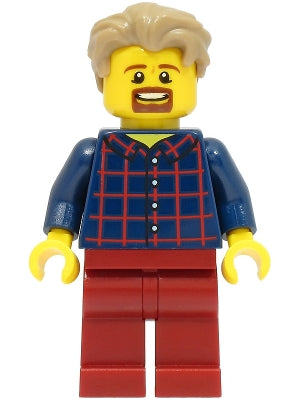 Preowned LEGO® Minifigure – LEGOLAND Parks LLP003b LEGOLAND Park Male Dark Blue Plaid Butto