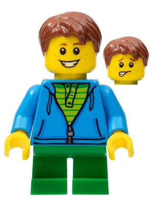 LEGO® Minifigure LEGOLAND Parks LLP007 LEGOLAND Park Boy w/Reddish Brown Hair Ho