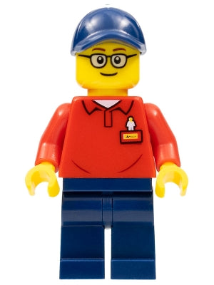 LEGO® Minifigure LEGOLAND Parks LLP016 LEGOLAND Park Worker Male w/Glasses Dark