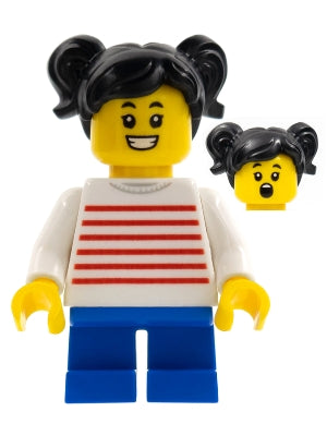 LEGO® Minifigure LEGOLAND Parks LLP018 LEGOLAND Park Girl w/Black Two Pigtails H