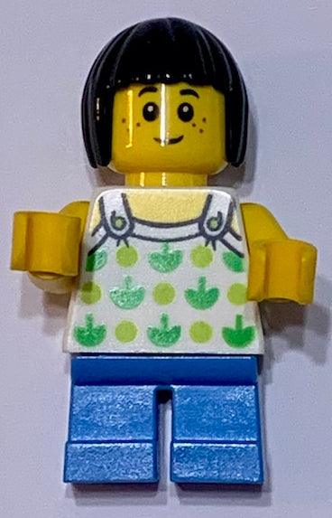 Preowned LEGO® Minifigure – LEGOLAND Parks LLP024 Child Girl White Halter Top w/Green Apple