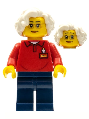 Preowned LEGO® Minifigure – LEGOLAND Parks LLP026 LEGOLAND Park Worker Older Female Glasses