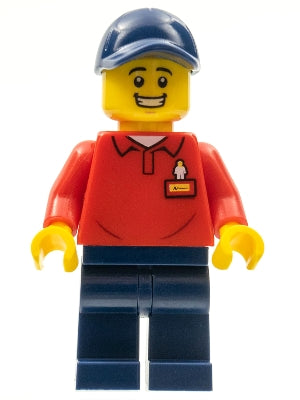 Preowned LEGO® Minifigure – LEGOLAND Parks LLP030 LEGOLAND Park Worker Male w/Dark Blue Hat