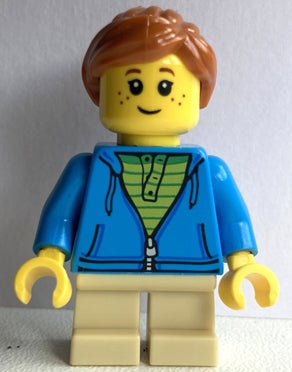 Preowned LEGO® Minifigure – LEGOLAND Parks LLP033 LEGOLAND Park Girl Dark Azure Hoodie over