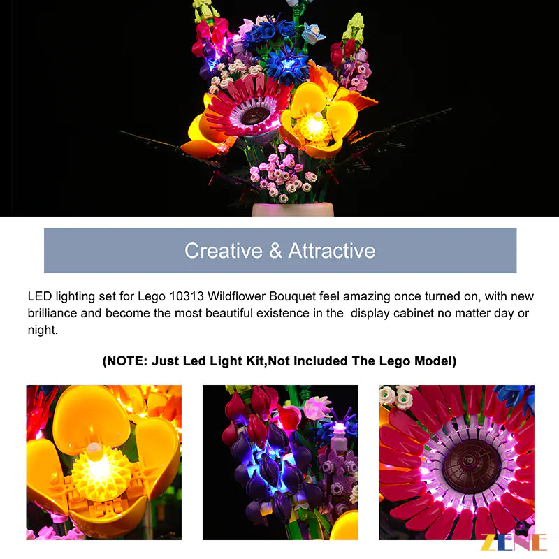 LEGO Light Kit for Flower Wildflower Bouquet 10313