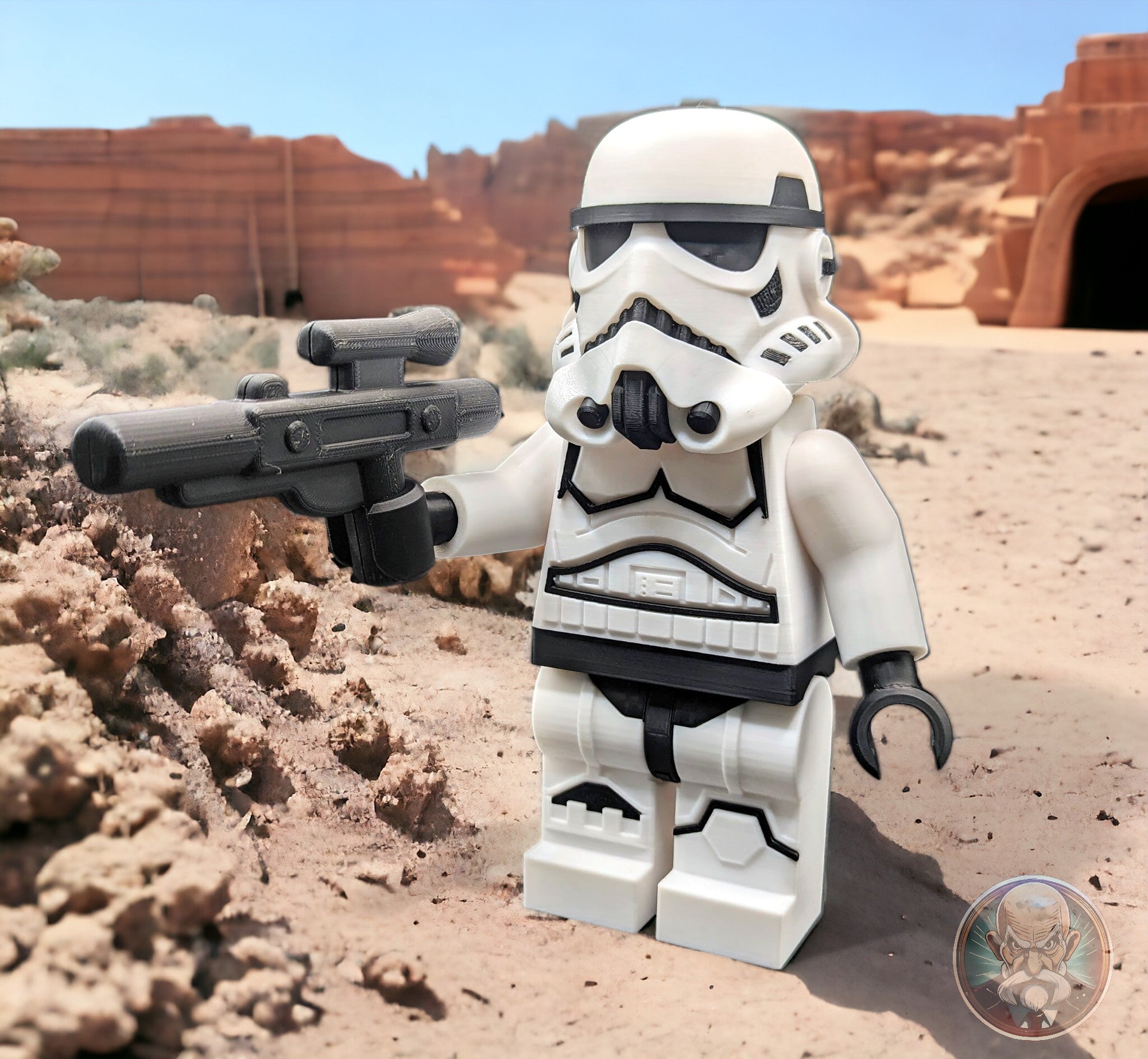 3D Printed Star Wars Stormtrooper Large Scale 8.5"- 9.5" Minifigure