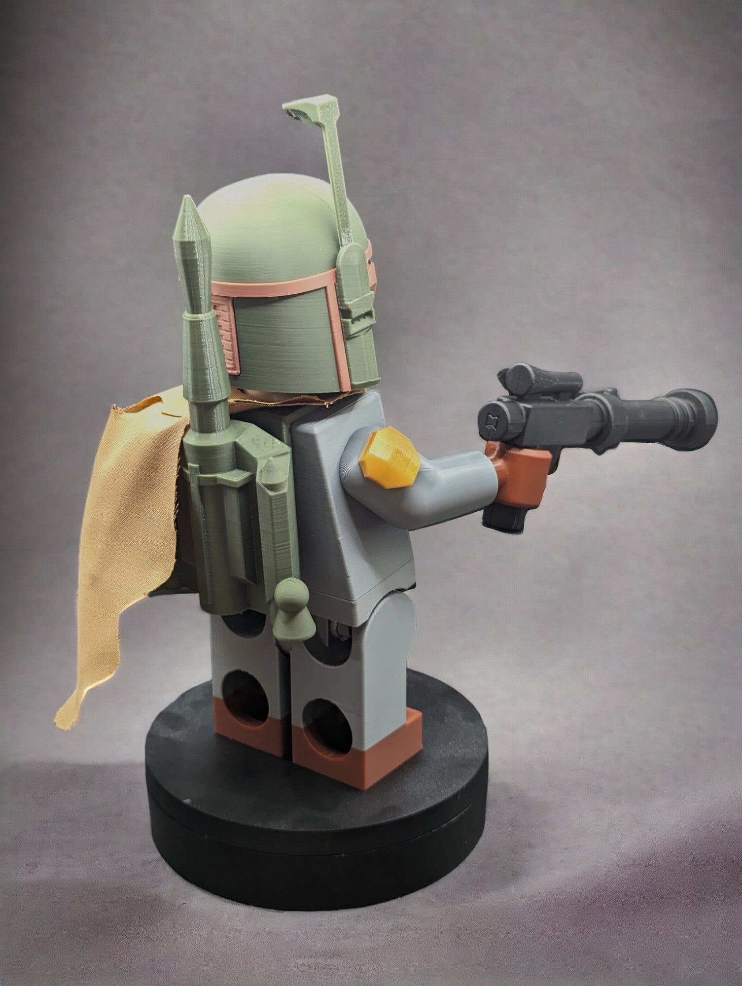 3D Printed Star Wars Boba Fett Large Scale 8.5"- 9.5" Minifigure