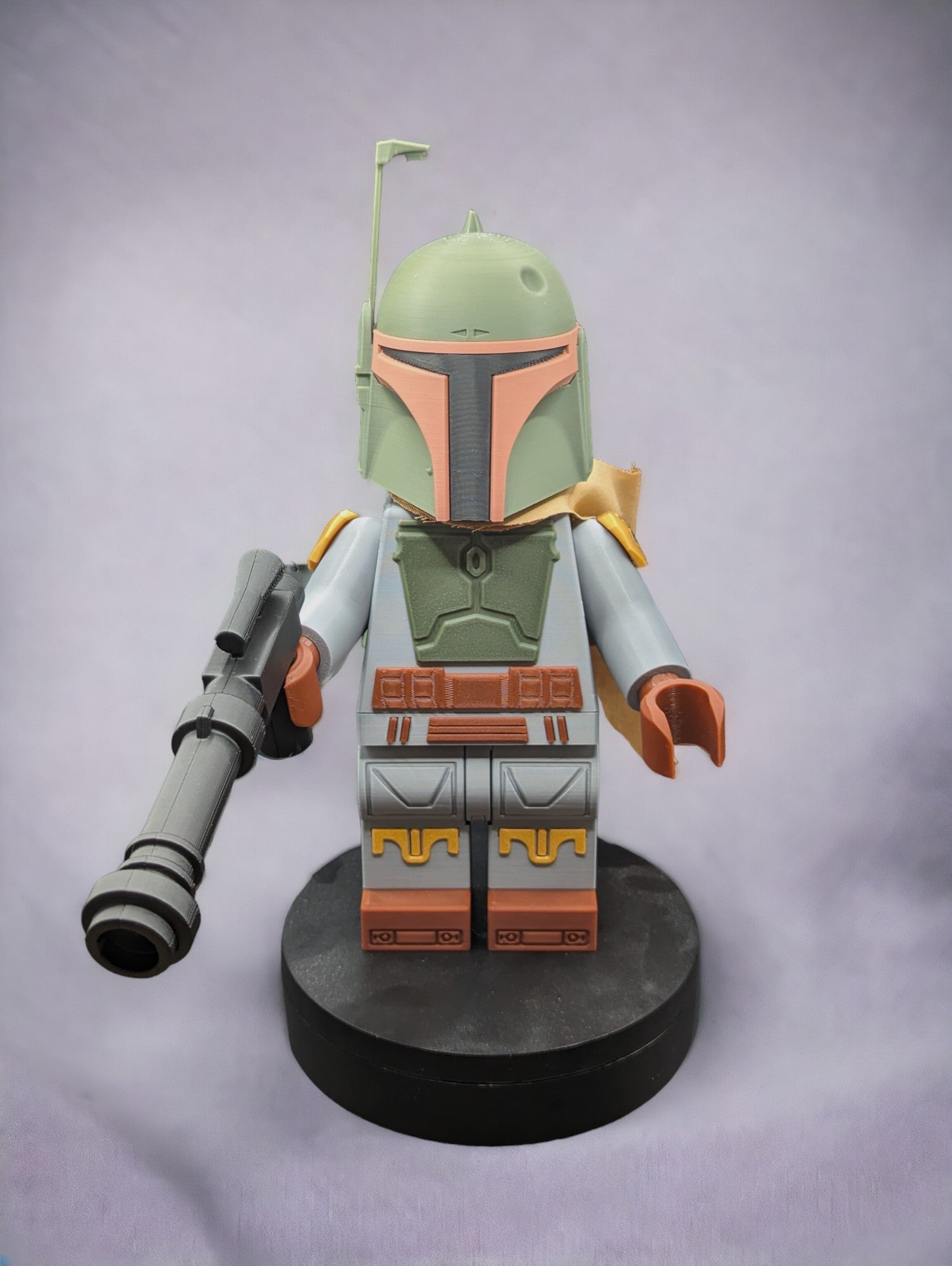 3D Printed Star Wars Boba Fett Large Scale 8.5"- 9.5" Minifigure