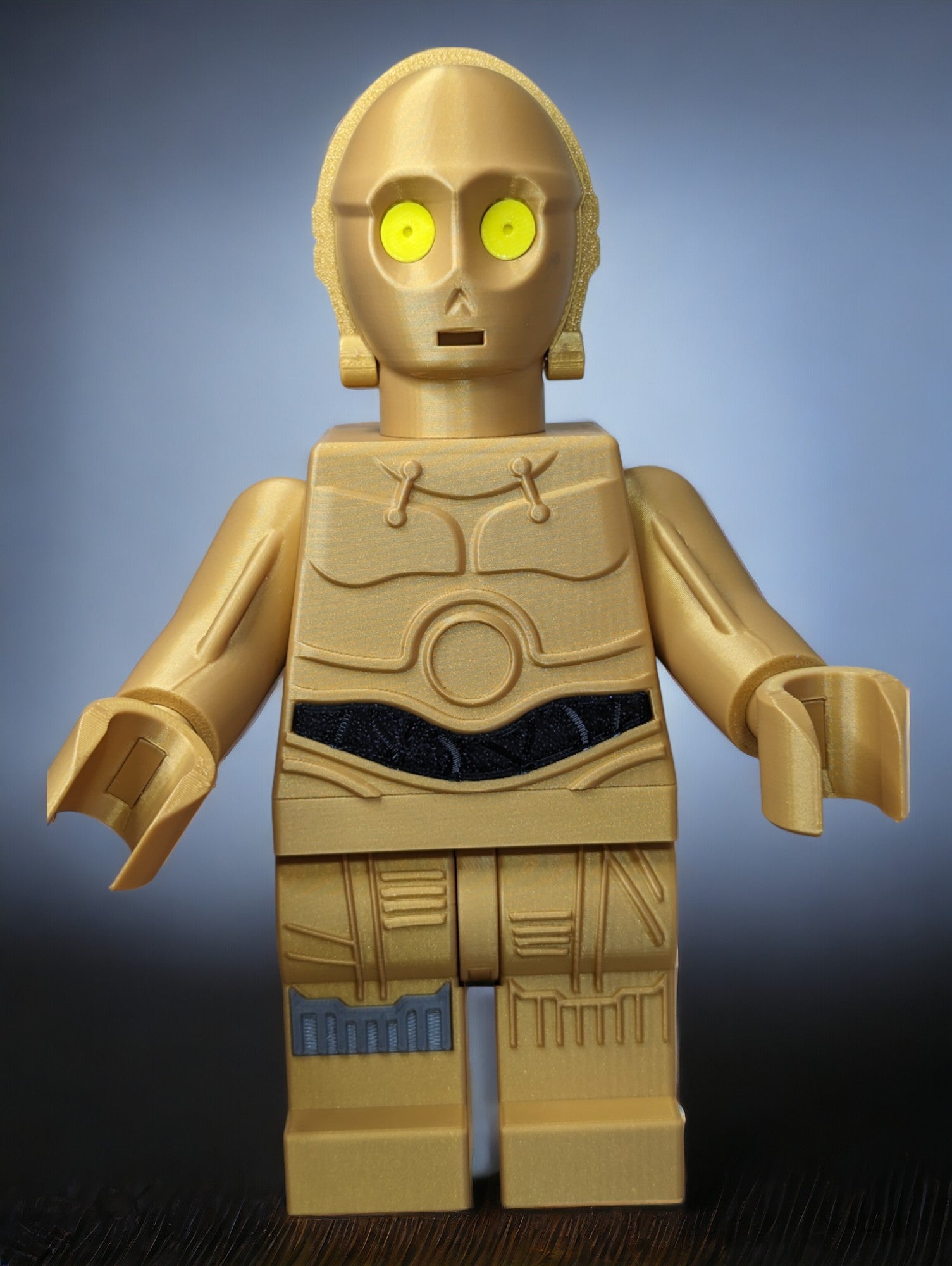 3D Printed Star Wars C-3PO Large Scale 8.5"- 9.5" Minifigure