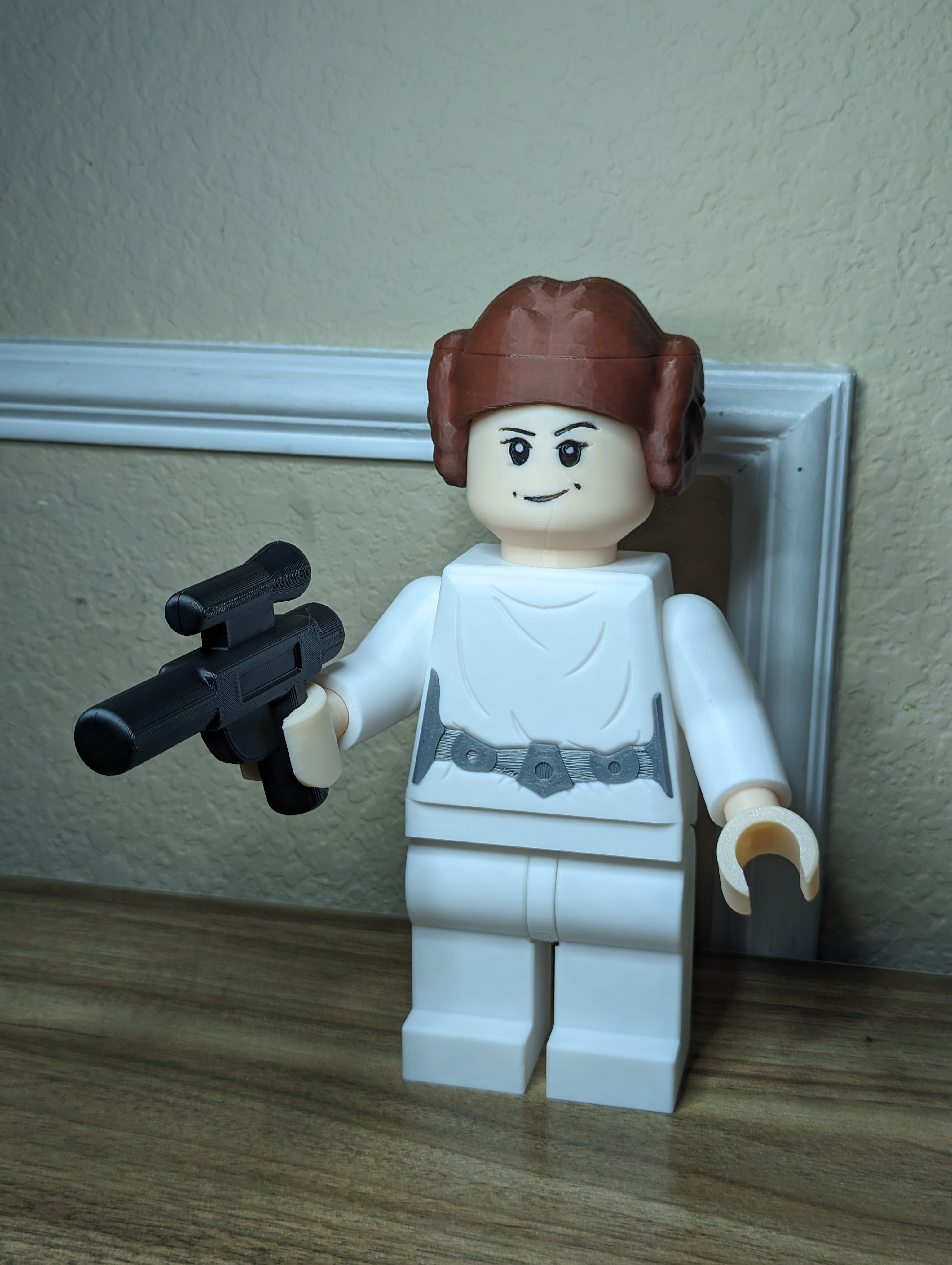 3D Printed Star Wars Princess Leia Large Scale 8.5"- 9.5" Minifigure