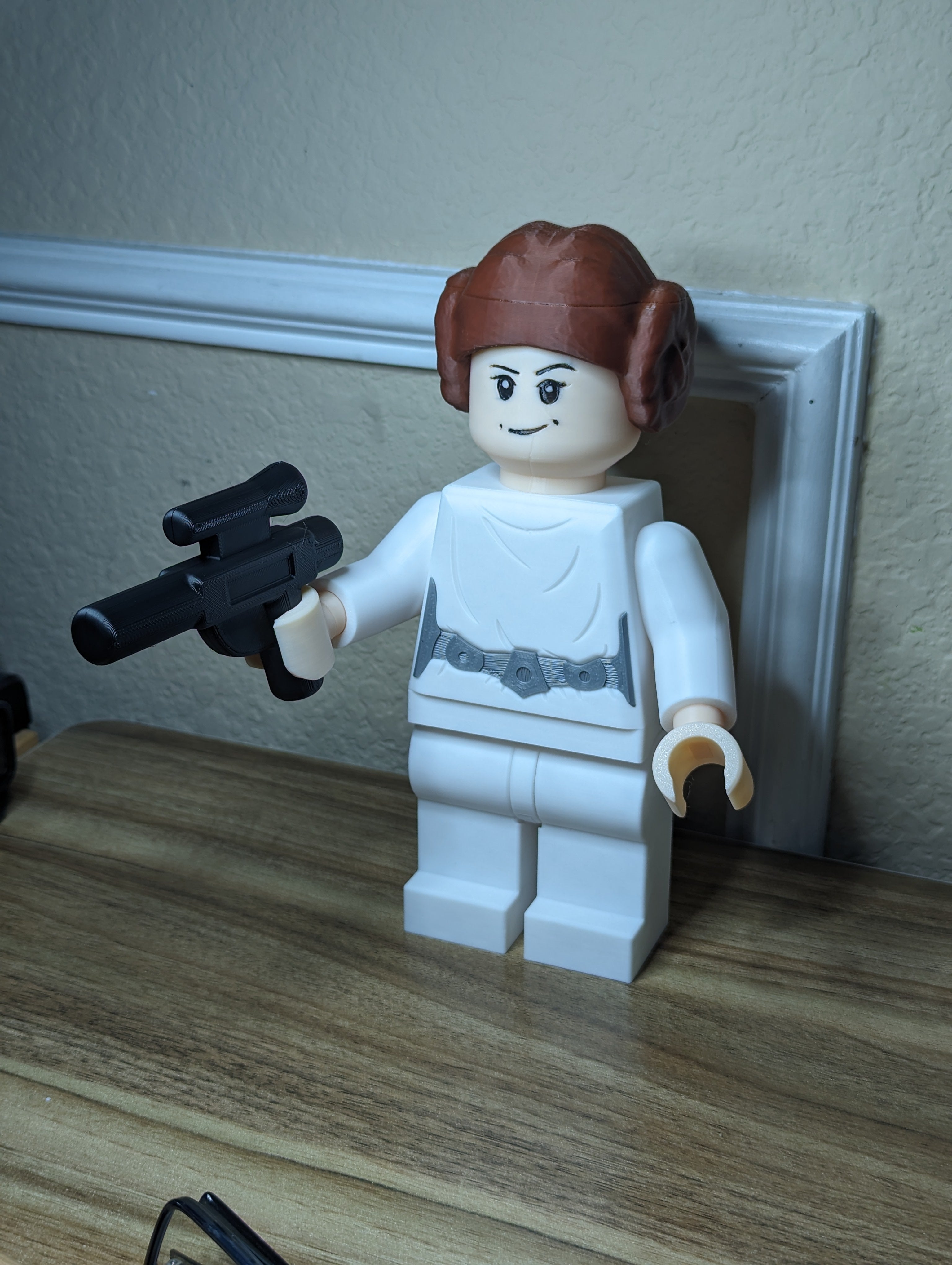 3D Printed Star Wars Princess Leia Large Scale 8.5"- 9.5" Minifigure