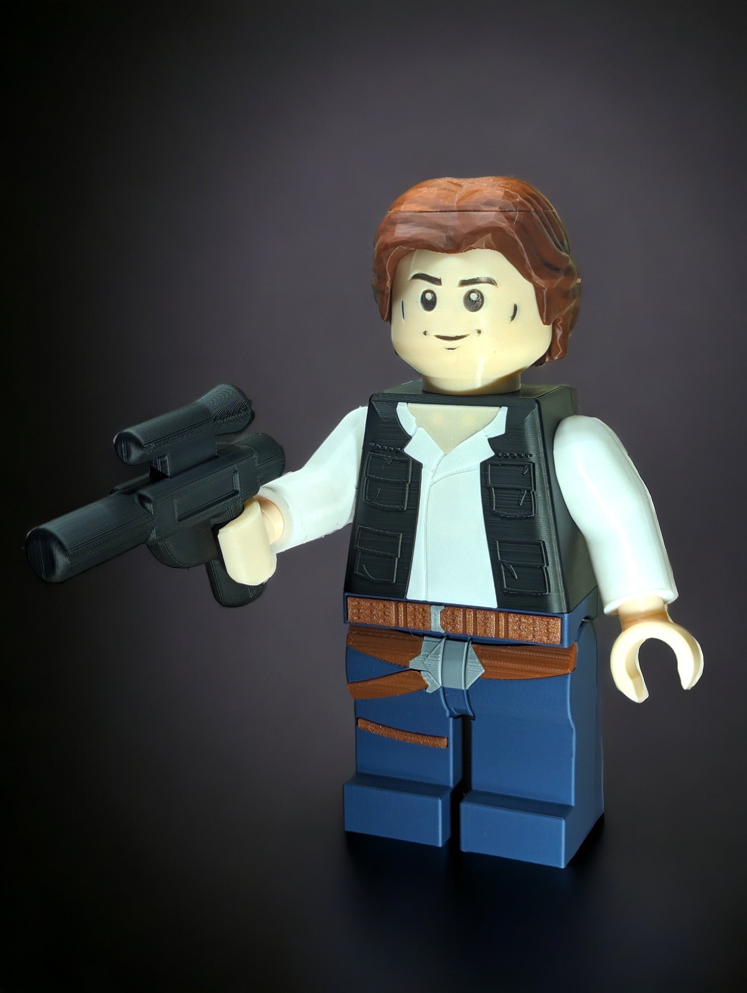 3D Printed Star Wars Han Solo Large Scale 8.5"- 9.5" Minifigure