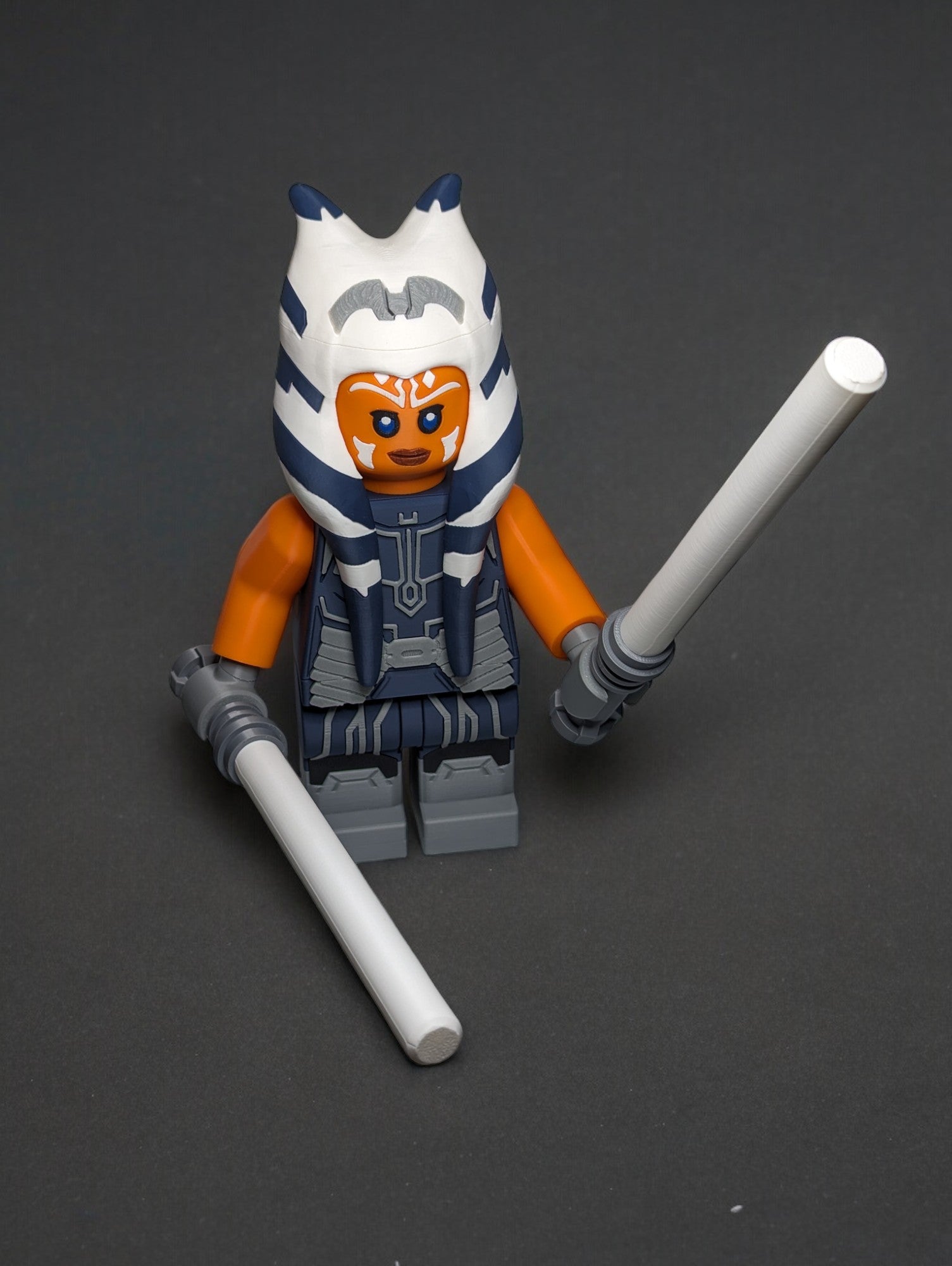 3D Printed Star Wars Ahsoka Large Scale 8.5"- 9.5" Minifigure