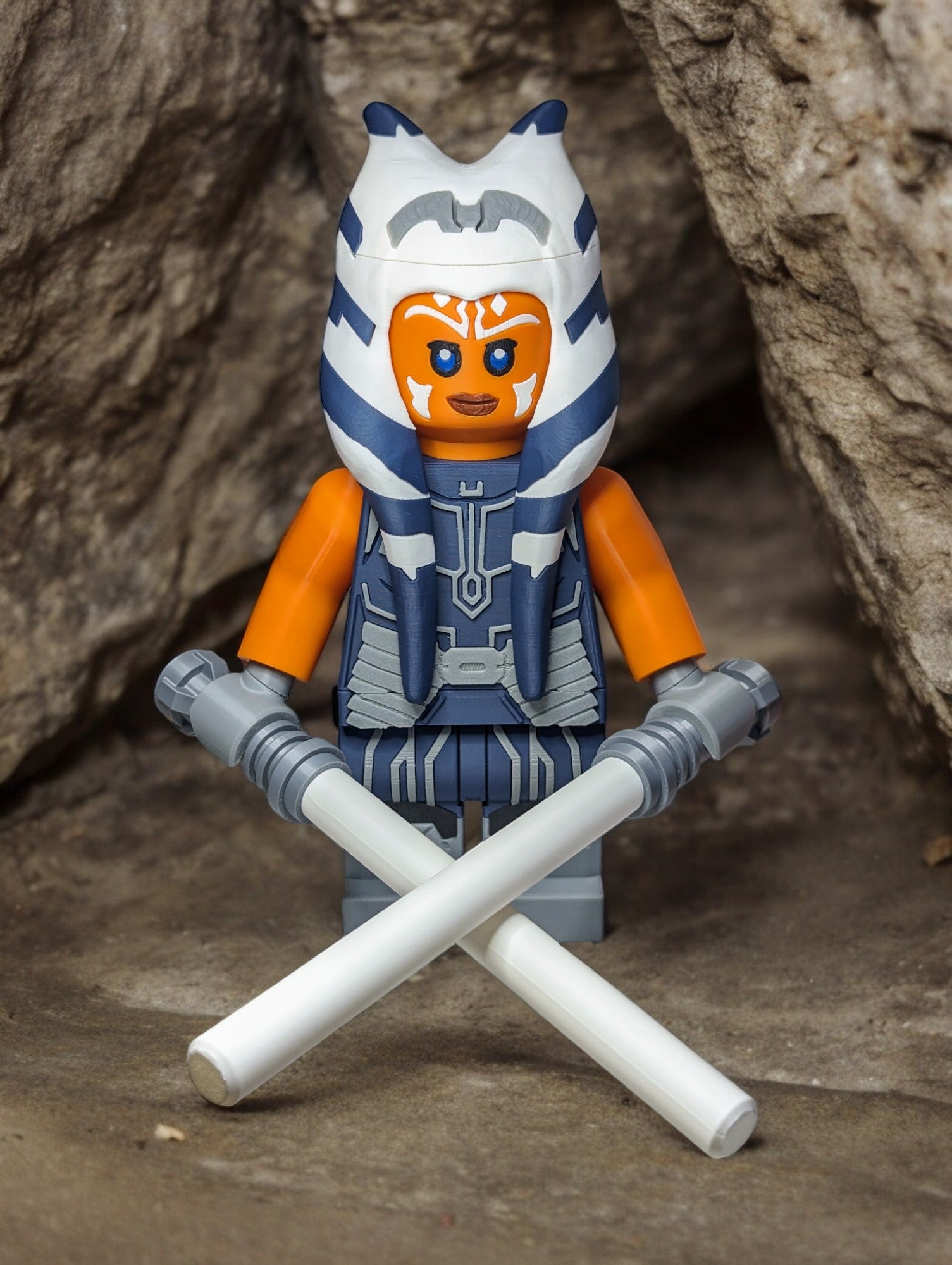 3D Printed Star Wars Ahsoka Large Scale 8.5"- 9.5" Minifigure