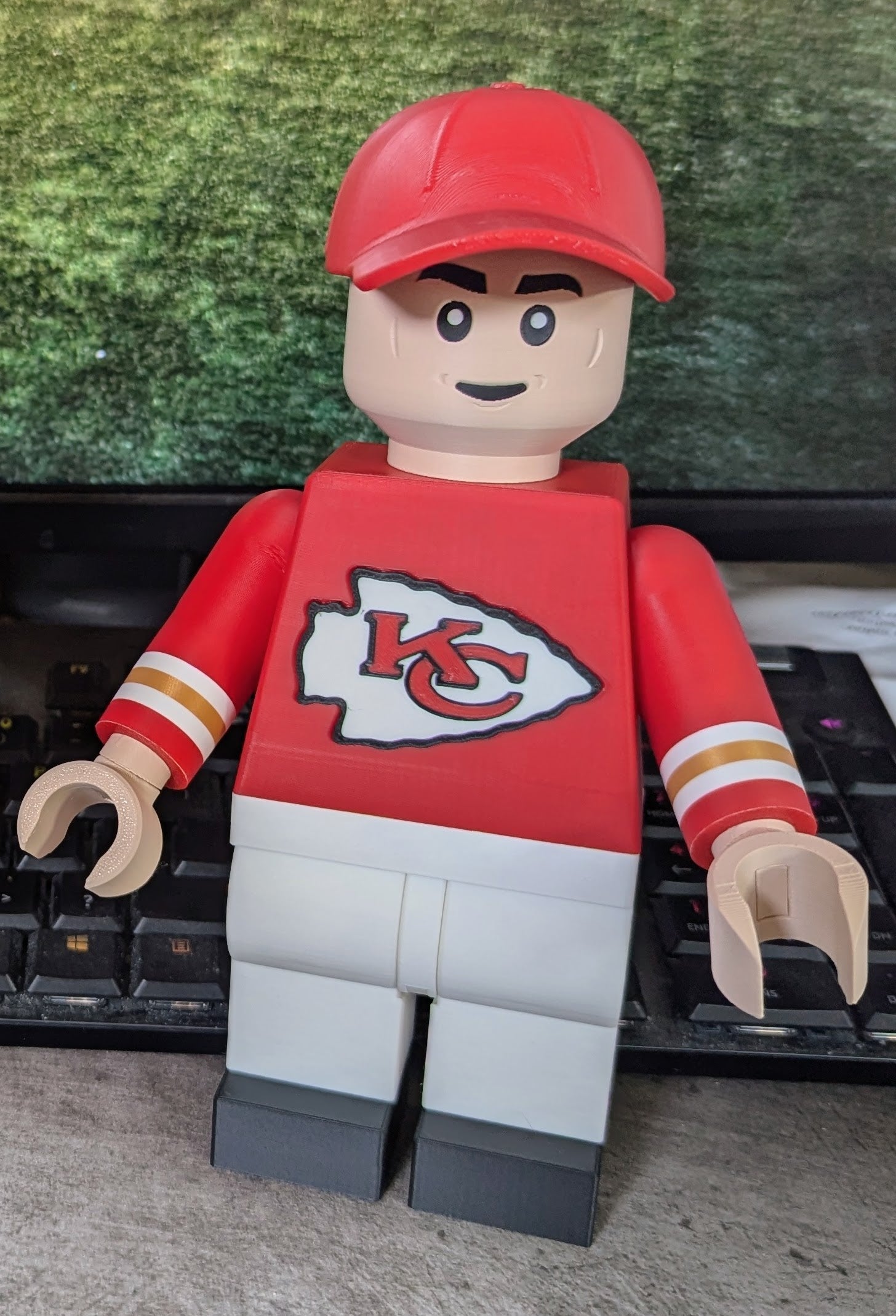 3D Printed Kansas City Chiefs Large Scale 8.5"- 9.5" Minifigure