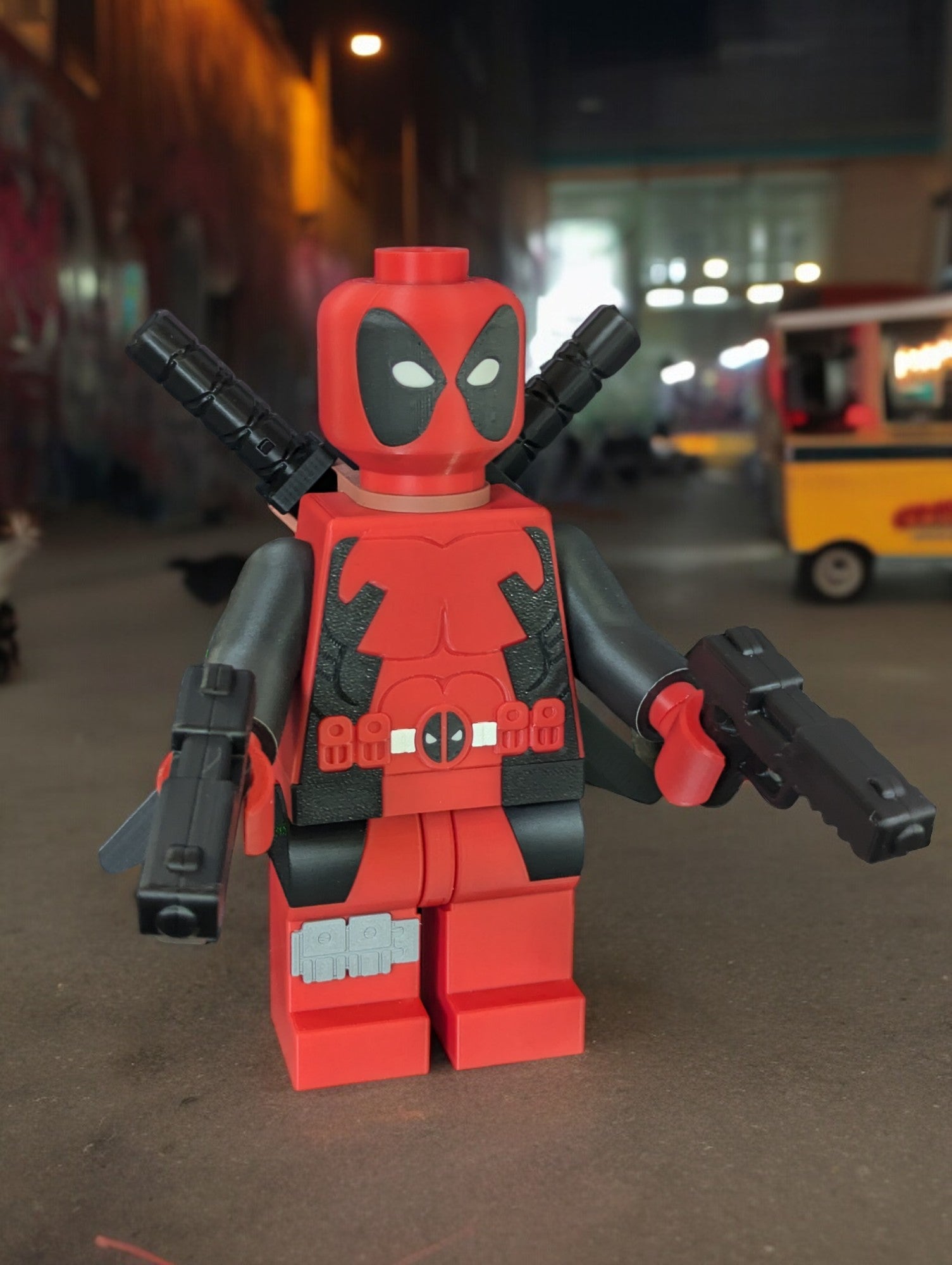 3D Printed Marvel Deadpool Large Scale 8.5"- 9.5" Minifigure