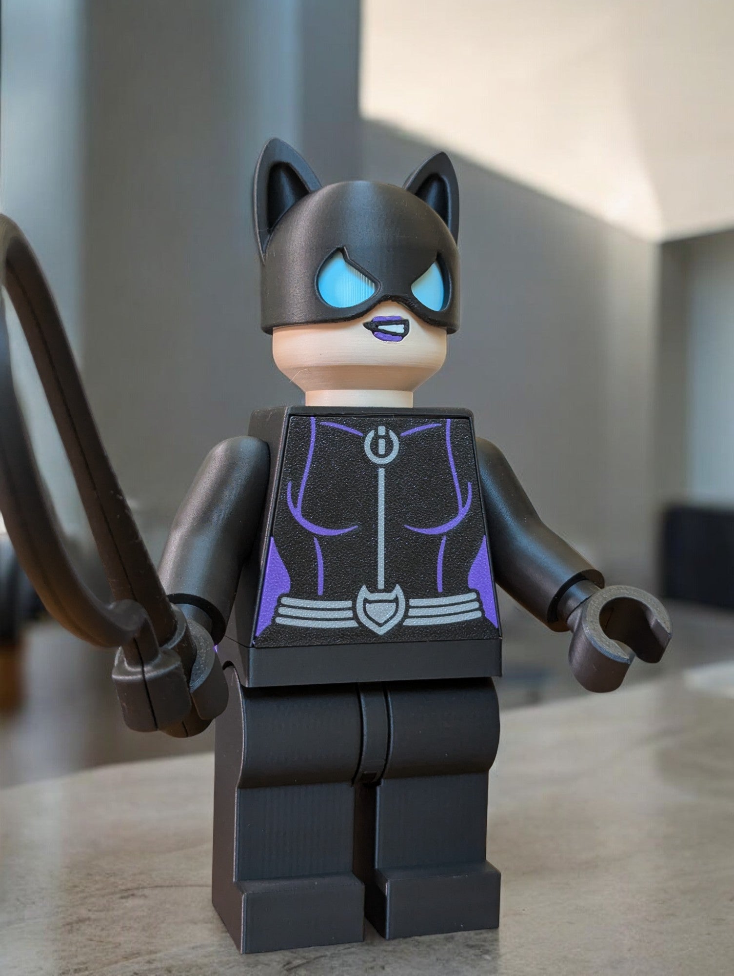 3D Printed DC Catwoman Large Scale 8.5"- 9.5" Minifigure