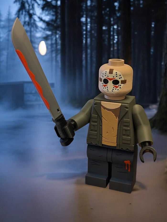 3D Printed Jason Friday the 13th Large Scale 8.5"- 9.5" Minifigure