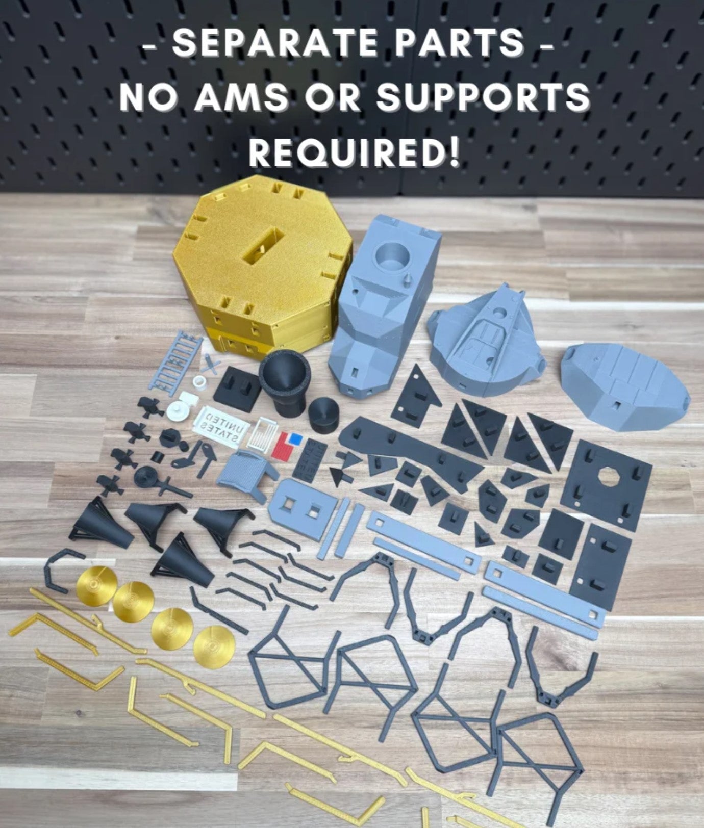 3D Printed Lunar Lander Building Kit