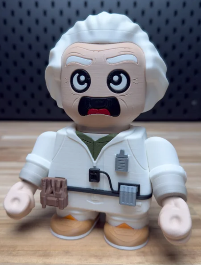 3D Printed Dr. Emmett Lathrop Brown Medium Scale 6"- 8" Chunk
