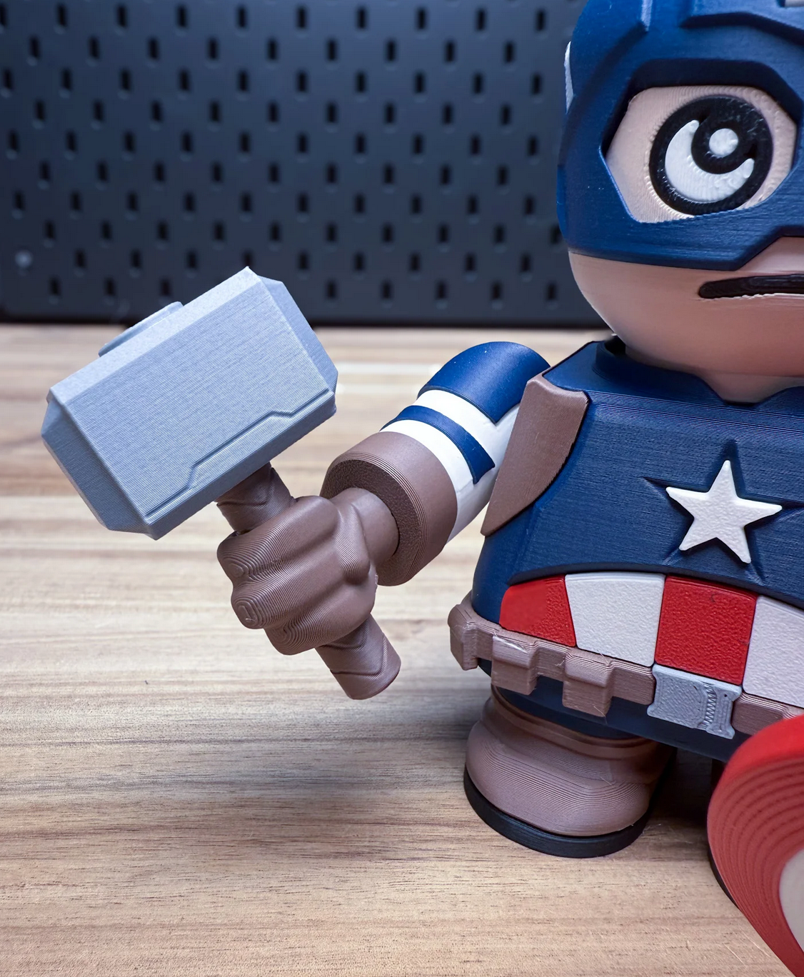 3D Printed Marvel Captain America Medium Scale 6"- 8" Chunk