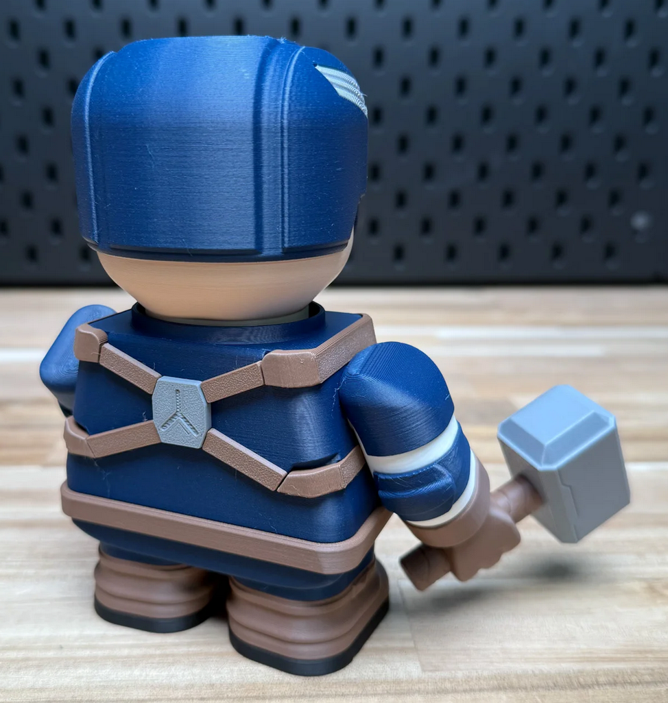 3D Printed Marvel Captain America Medium Scale 6"- 8" Chunk