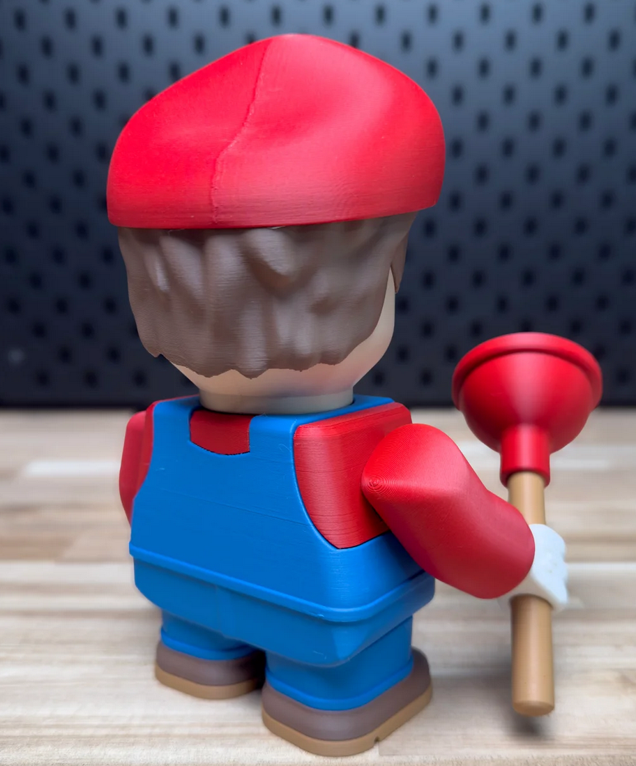 3D Printed Mario Bros™ Mario Medium Scale 6"-8" Chunk