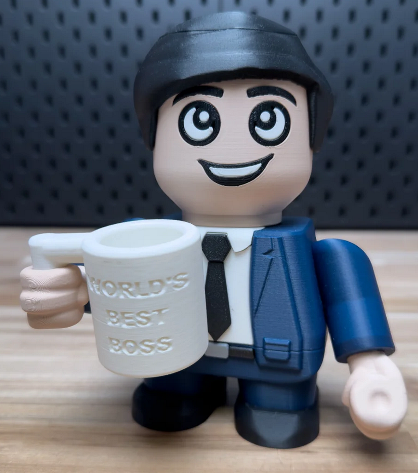 3D Printed Michael Scott Medium Scale 6"-8" Chunk