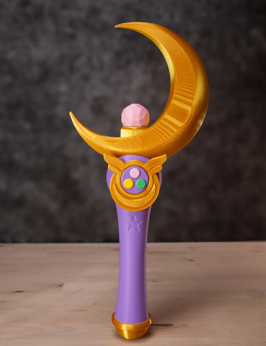 3D Printed Moonlight Wand 16" Cosplay Prop | Fantasy Magical Wand