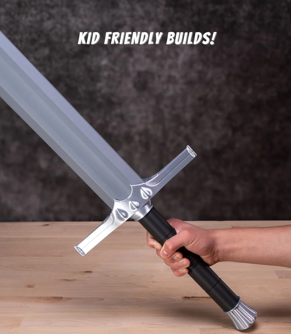 3D Printed Two-Handed Greatsword Kit | 37.5" Fantasy Cosplay Sword Prop