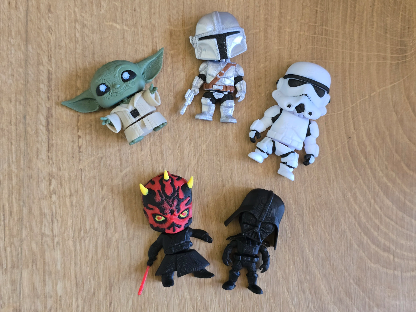 3D Printed Star Wars Flexi Keychains 5 Styles to Choose